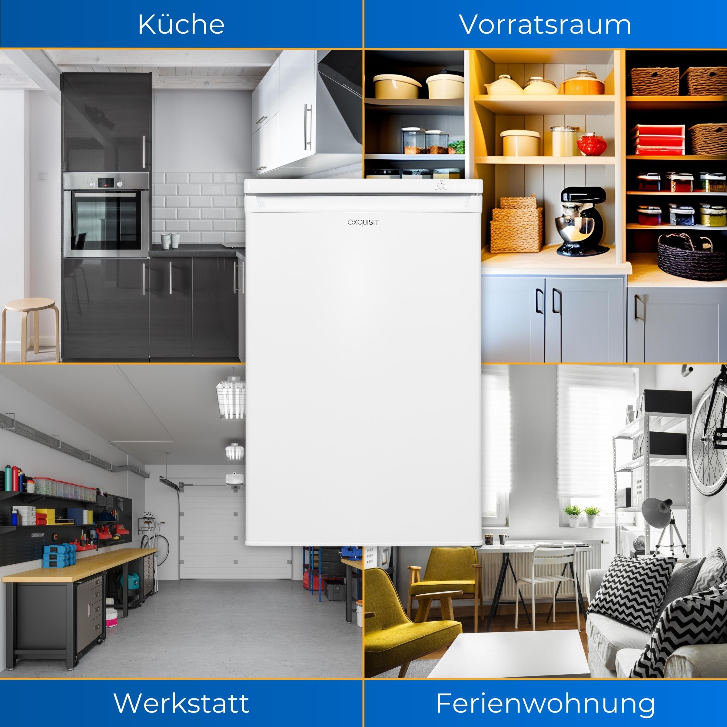 exquisit Gefrierschrank »GS80-040E weiss«, 85,5 cm hoch, 55 cm breit, Türanschlag wechselbar