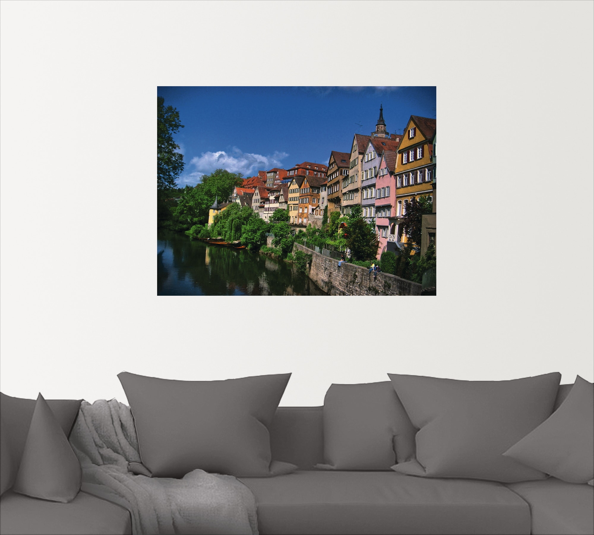 Artland Wandbild »Tübingen am Neckar«, Garten, (1 St.), als Alubild, Leinwandbild, Wandaufkleber oder Poster in versch. Größen