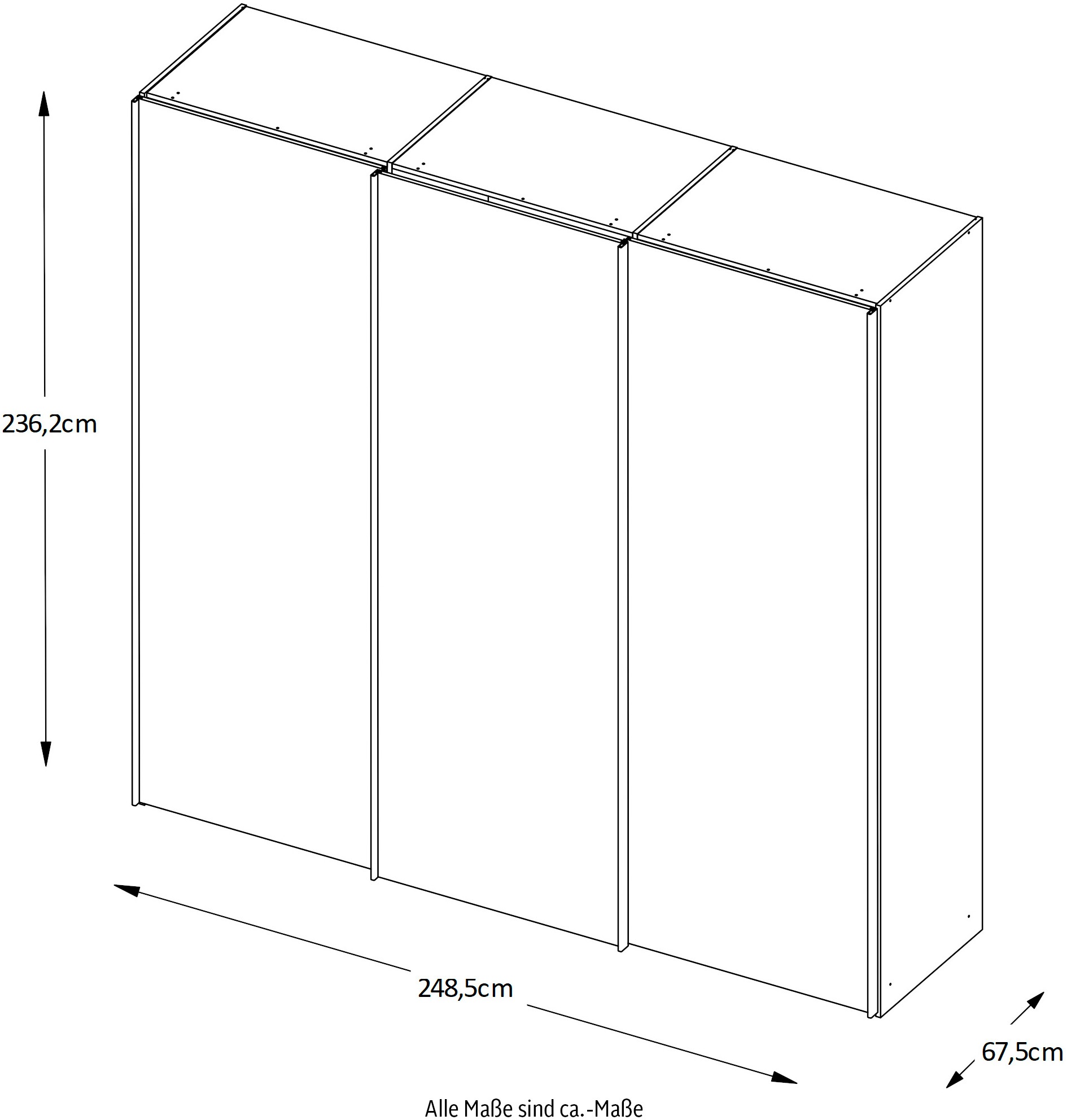 STAUD Schwebetürenschrank »Sinfonie Plus, edles Design in hochwertiger Qualität, Made in Germany« Mit vier verschiedenen Ausstattungsvarianten