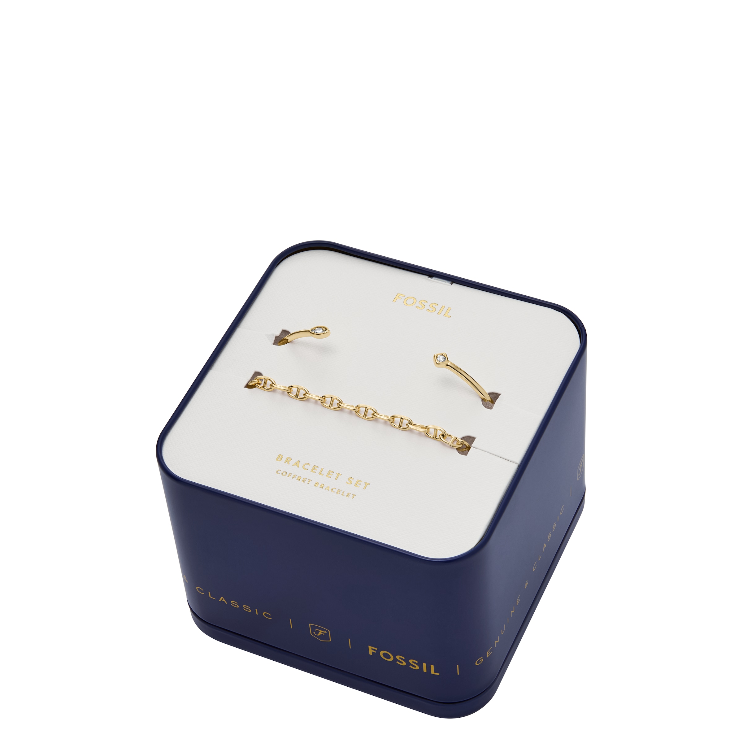 Fossil Armband Set »Multipack Schmuck Geschenk Metall JEWELRY« mit Zirkonia (synth.)