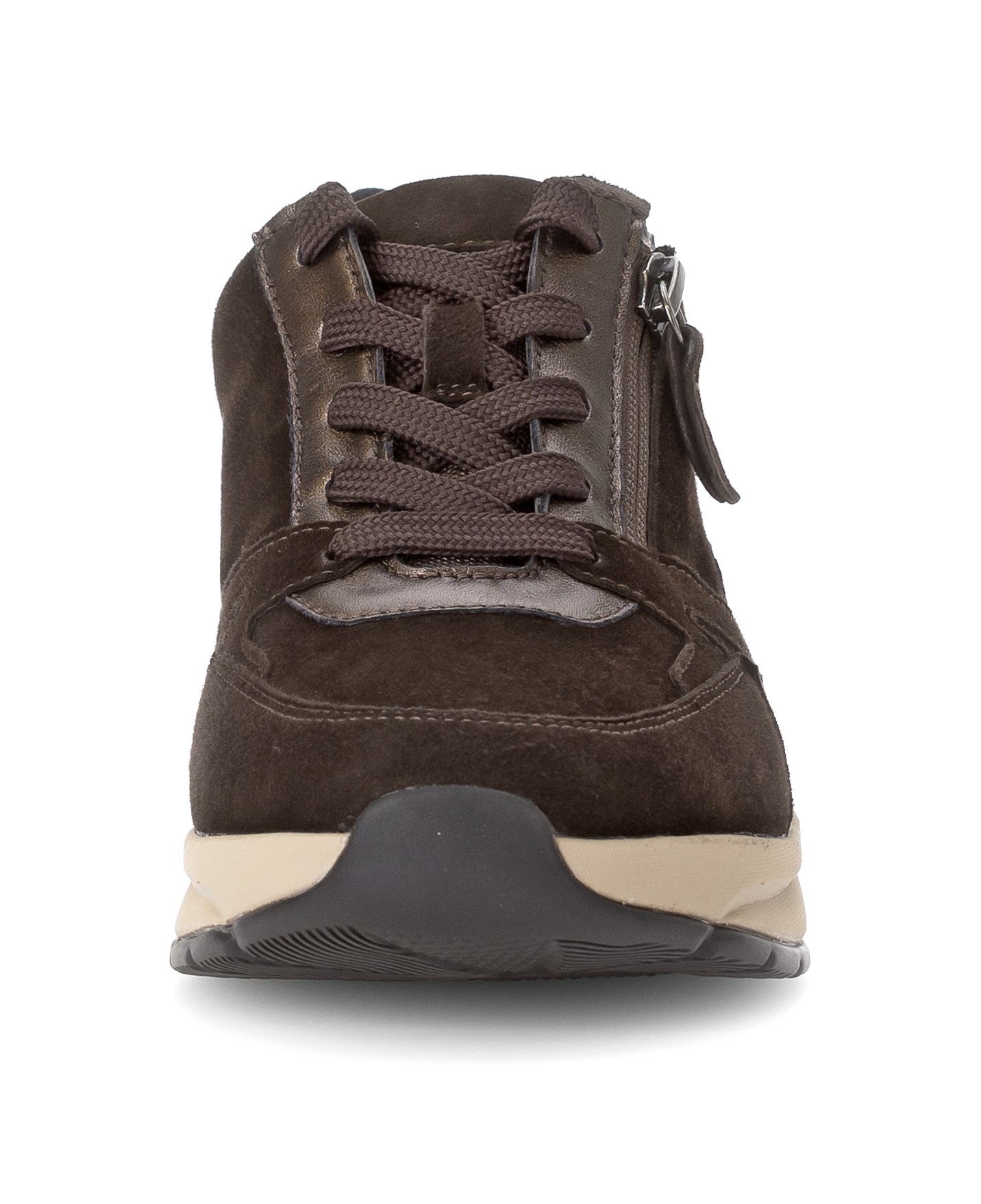 Gabor Rollingsoft Keilsneaker, Schnürer, Halbschuh, Freizeitschuh mit zusätzlichem Reißverschluss