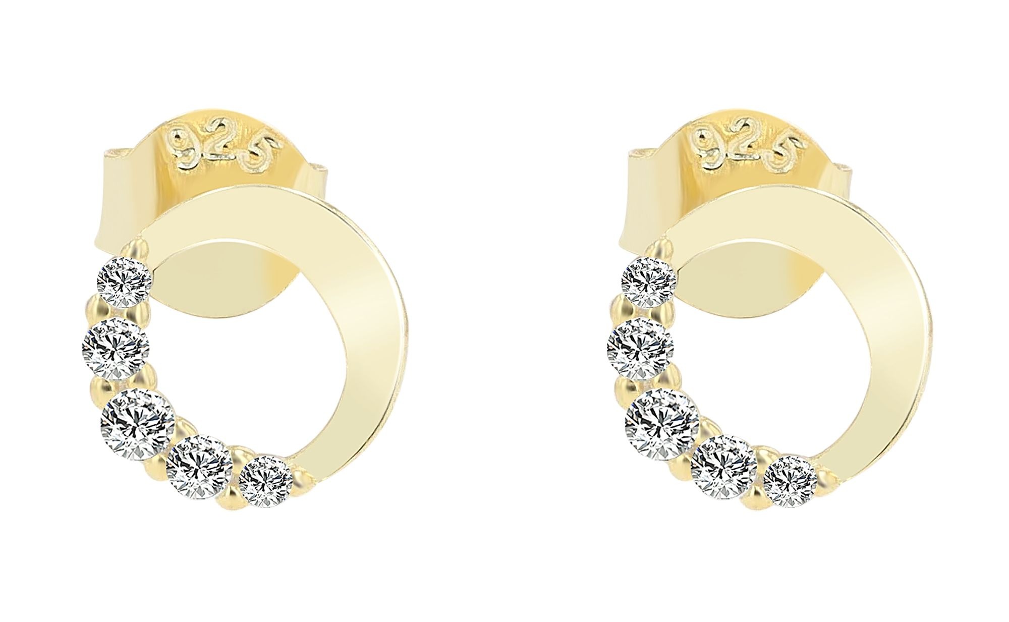 Adelia´s Paar Ohrstecker »Damen Ohrringe ¿ Ohrstecker aus 925 Silber mit Zirkonia«