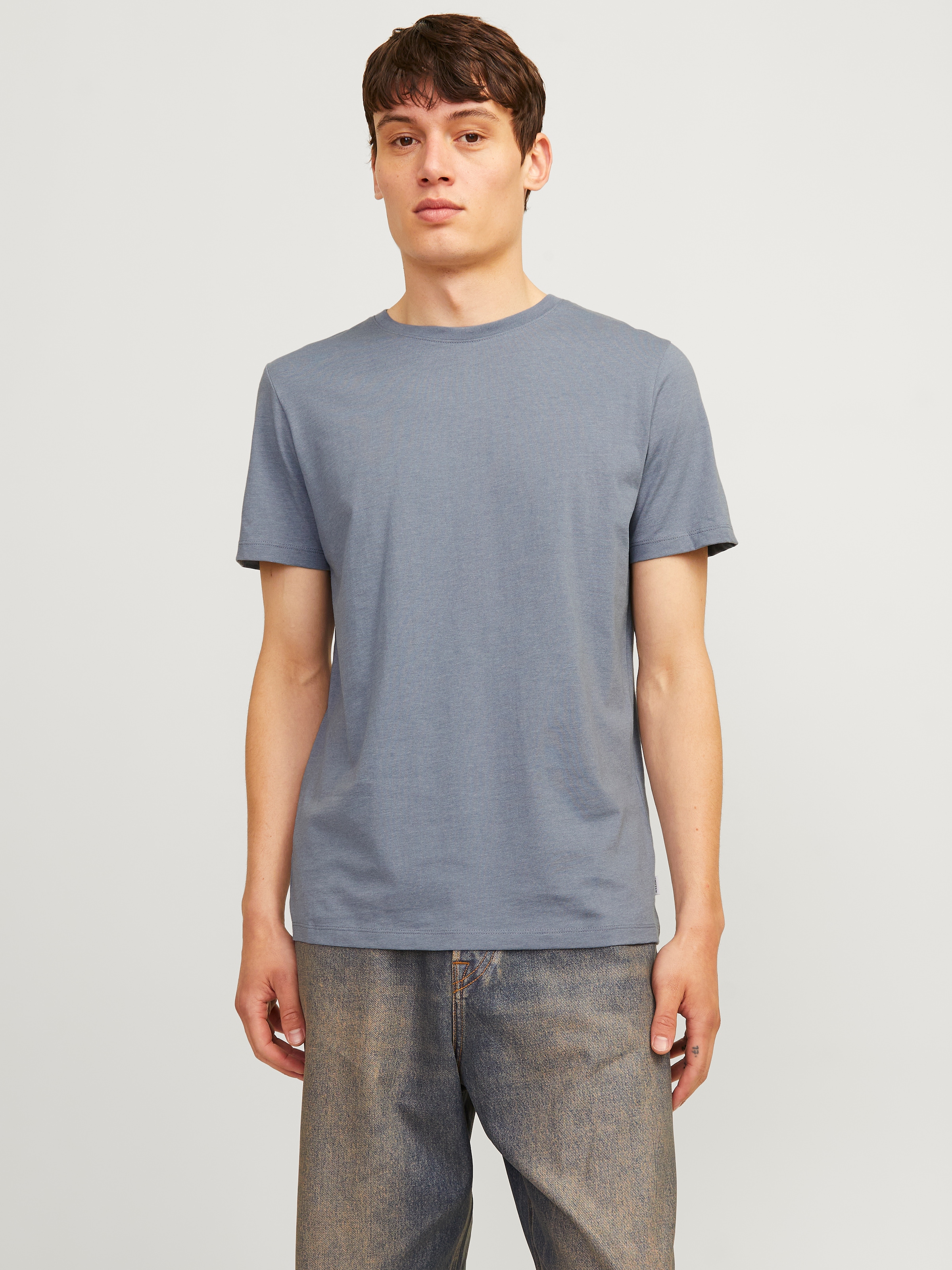 Jack & Jones Rundhalsshirt »JJEORGANIC MELANGE TEE SS O-NECK NOOS« Baumwollmischung, regular fit
