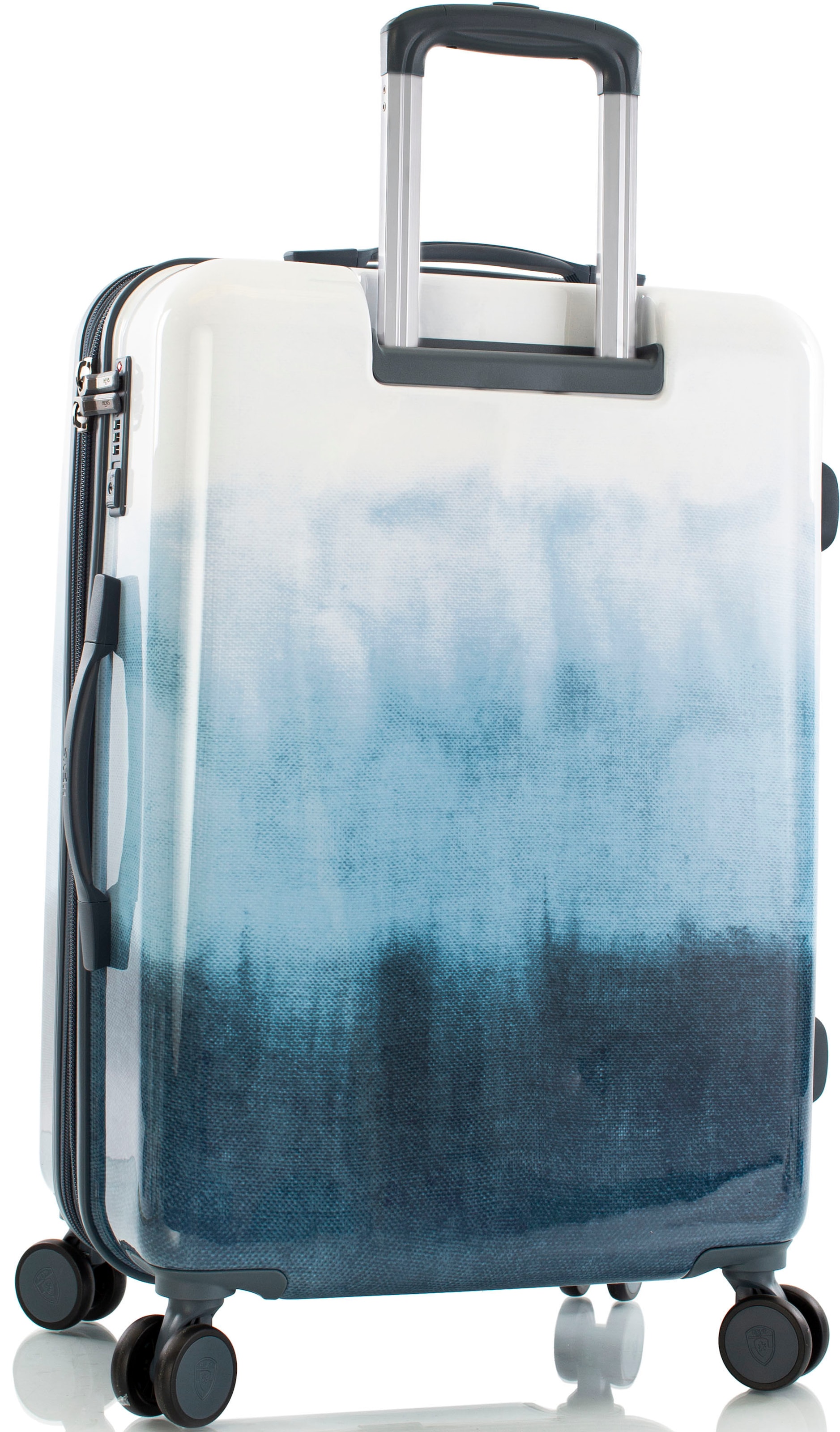 Heys Hartschalen-Trolley »Tie-Dye blau, 66 cm«, 4 Rollen, Hartschalen-Koffer Reisegepäck TSA Schloss Volumenerweiterung