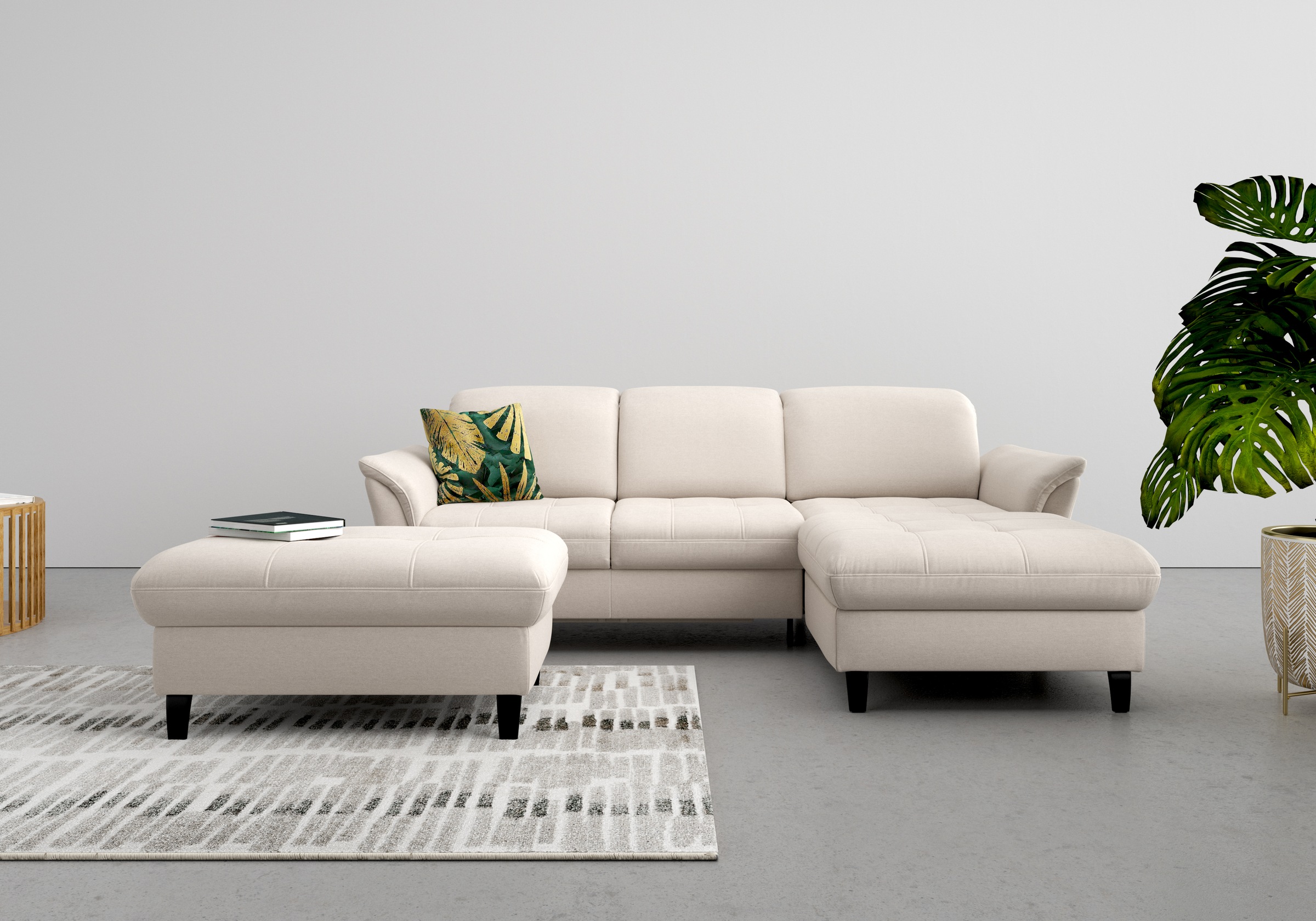 sit&more Ecksofa »Maggiore L-Form«, wahlweise mit Kopfteilverstellung, Bettfunktion und Bettkasten
