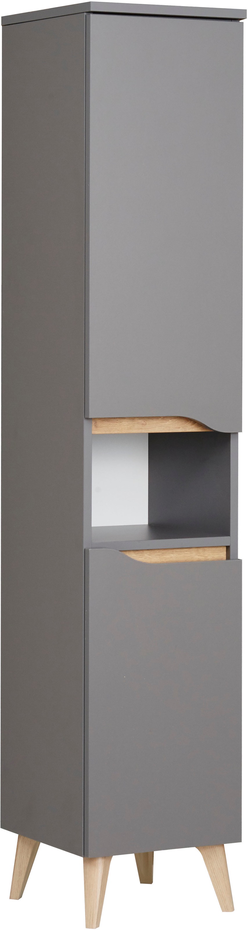 Saphir Badmöbel-Set »Quickset 5-teilig, Waschbeckenunterschrank mit LED-Spiegelschrank« 6 Stk. tlg.