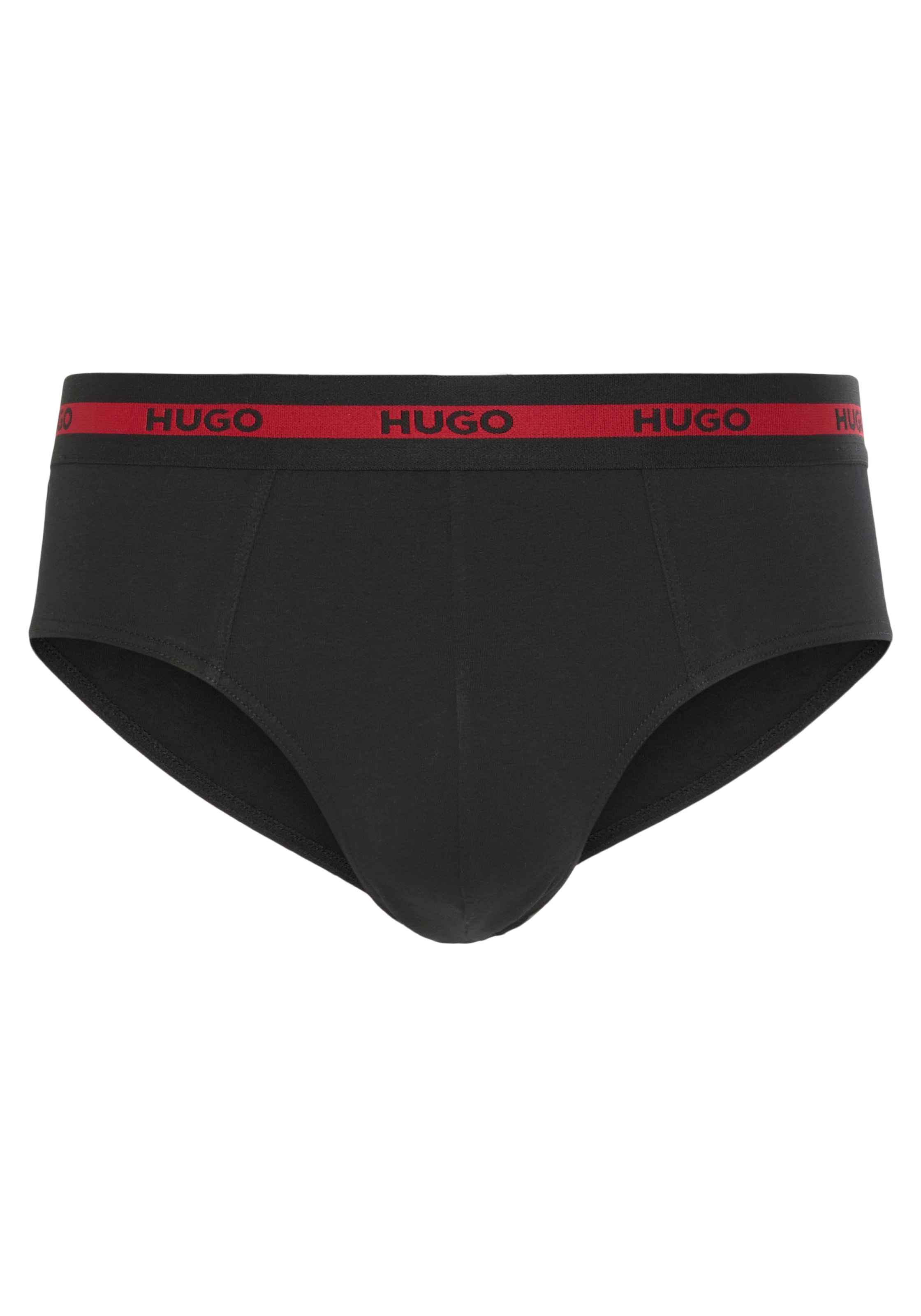 HUGO Underwear Slip, (Packung, 3 St., Im Dreierpack), mit Kontraststreifen und Logoschriftzügen auf dem Bund