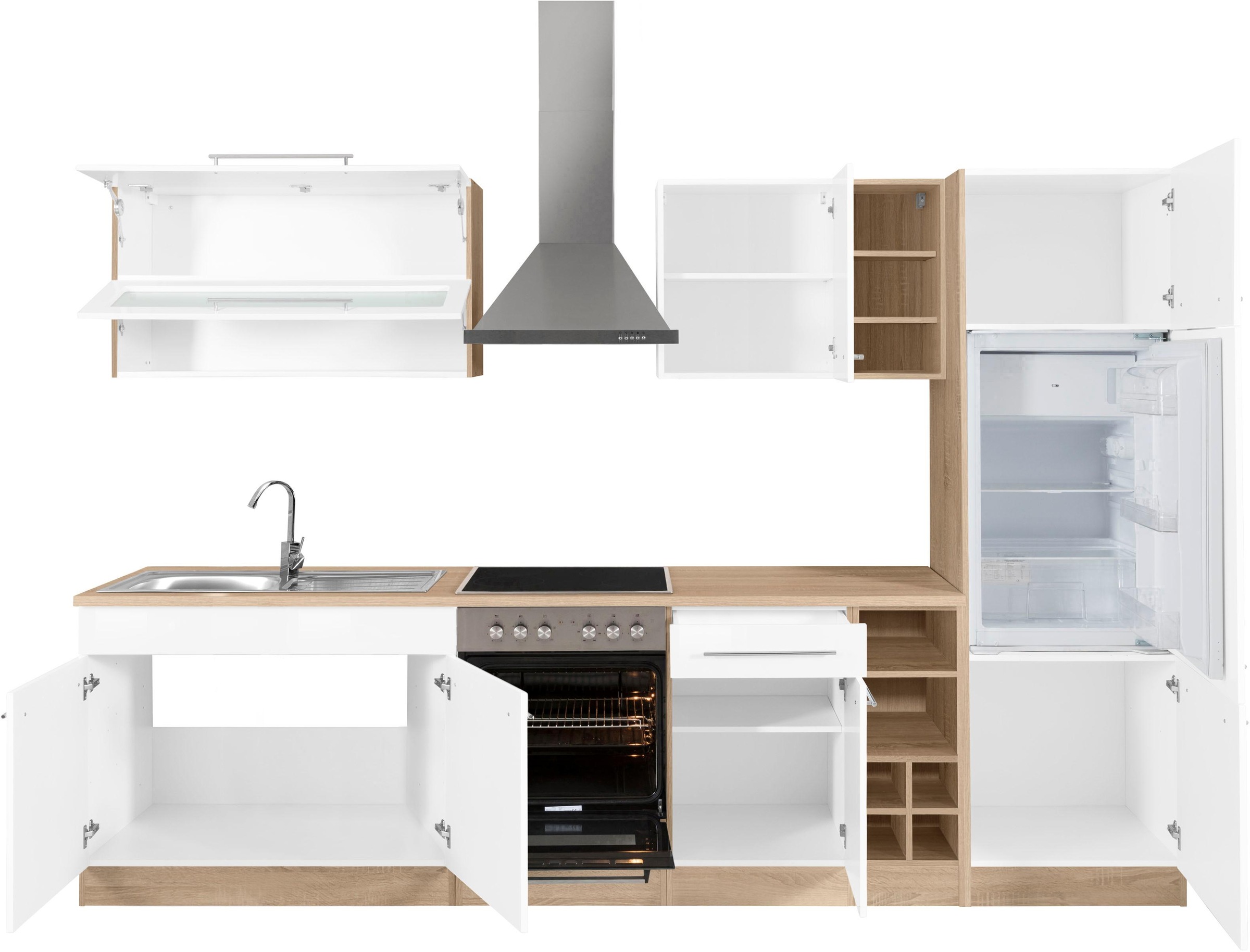 KOCHSTATION Küchenzeile »KS-Eton«, mit E-Geräten, Breite 300 cm