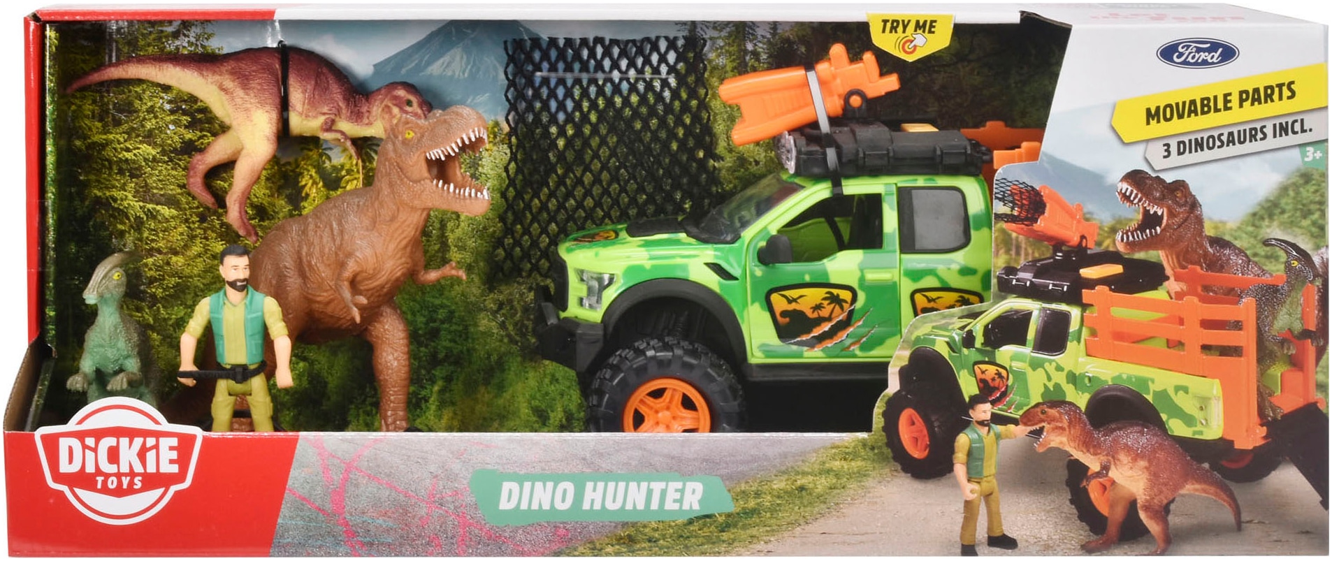 Dickie Toys Spielfigur »Spielset - Dino Hunter«, mit Licht und Sound