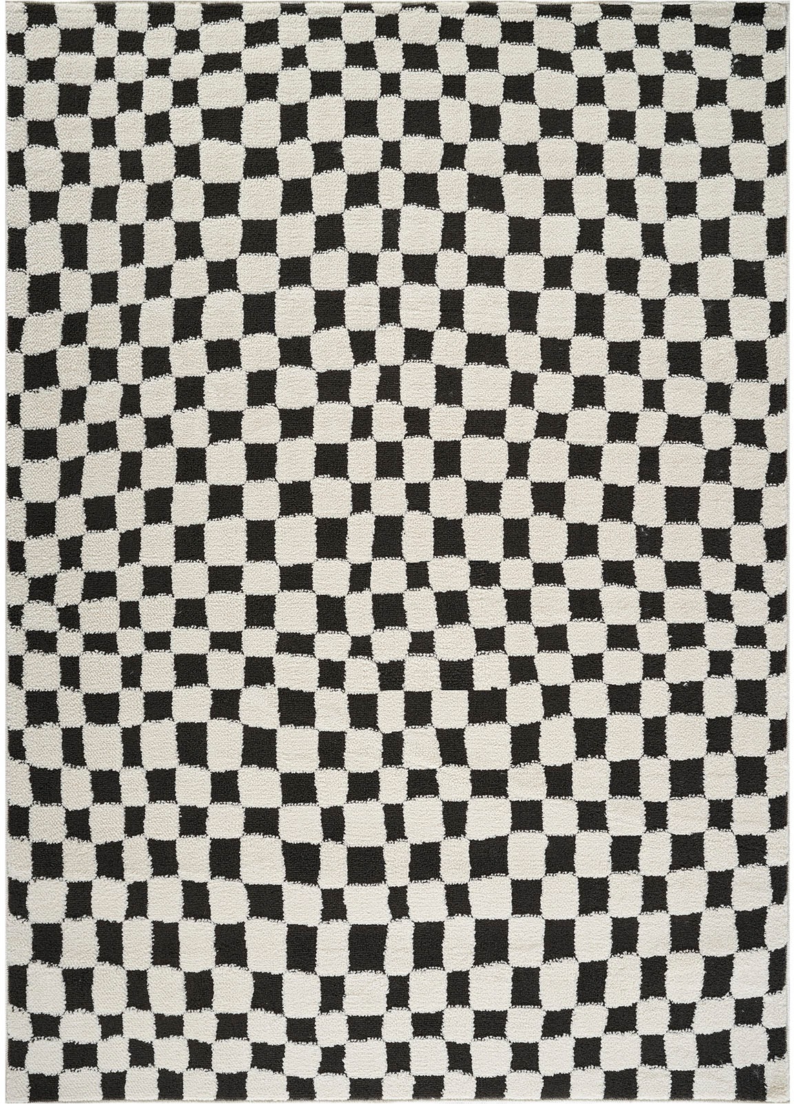 Livabliss Teppich »GIJON« rechteckig 14 mm Höhe Skandinavischer Teppich mit Karomuster, Kurzflor Wohnzimmerteppich