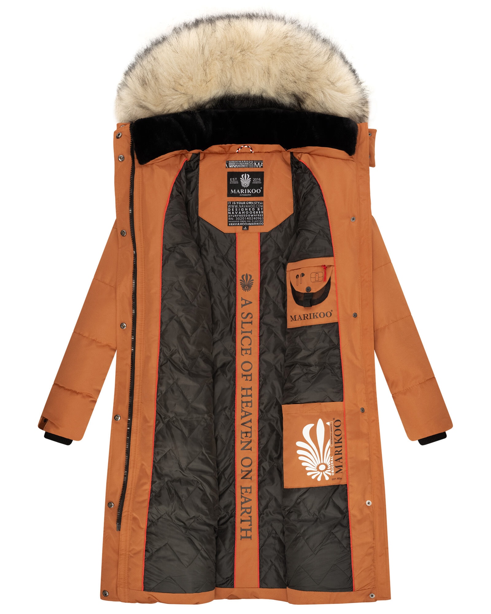 Marikoo Winterjacke »Marikoo Schneesternchen Damen Winter Steppjacke B890«