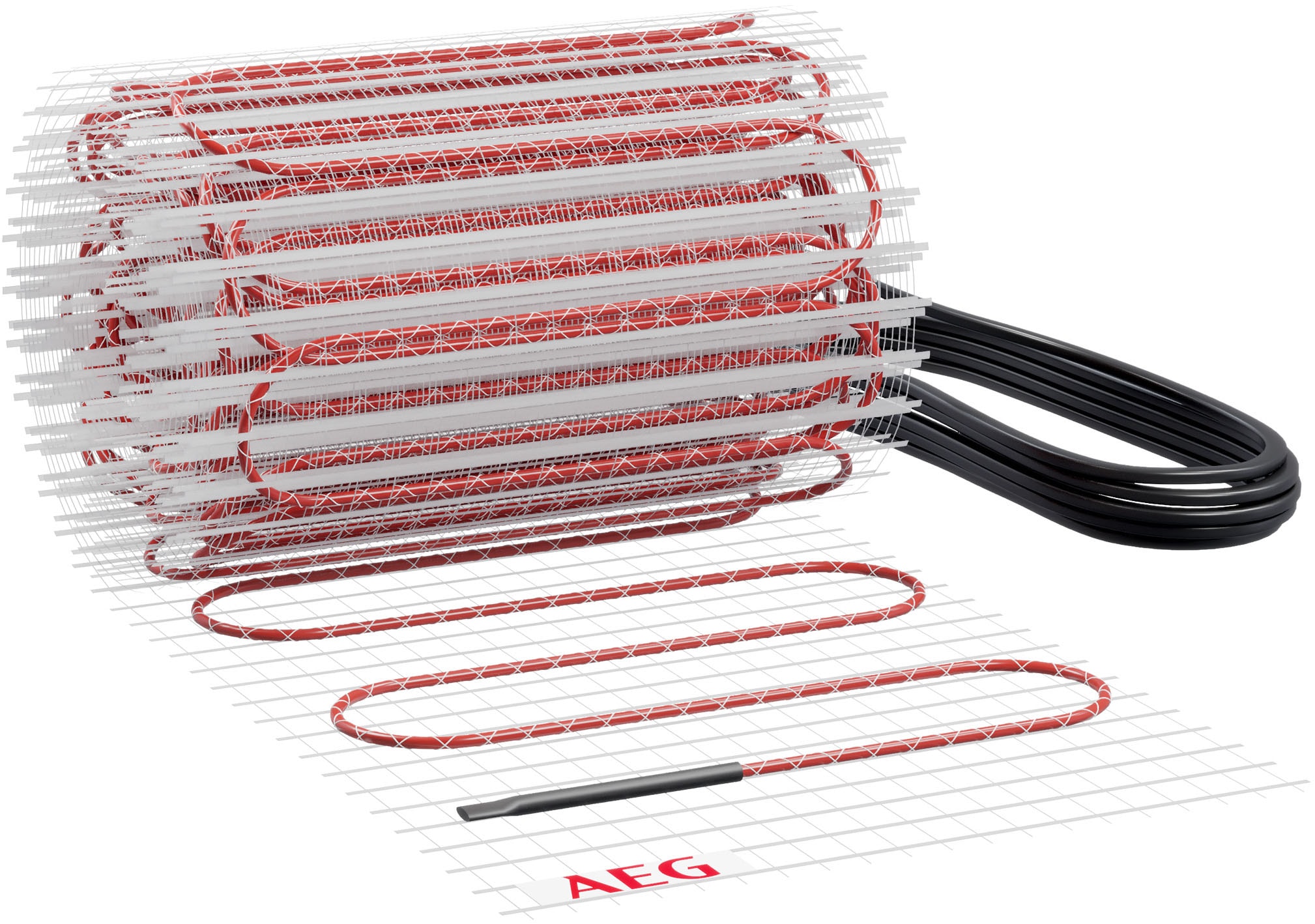 AEG Haustechnik Fußbodenheizung »Wellness Thermo Boden »TBSG 200/0.6««, Heizmatte 0,6 m², 80 x 80 cm für geflieste Duschen mit mittigem Ablauf