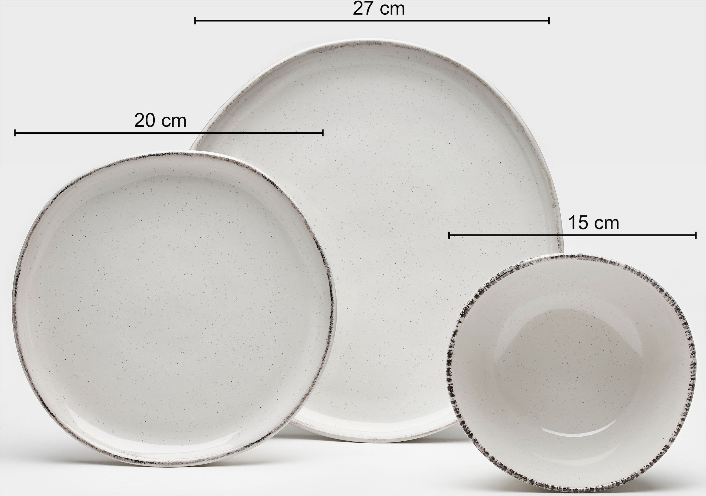 van Well Kombiservice »Geschirr-Set Urban, 16-teilig« rund, spülmaschinen- und mikrowellengeeignet