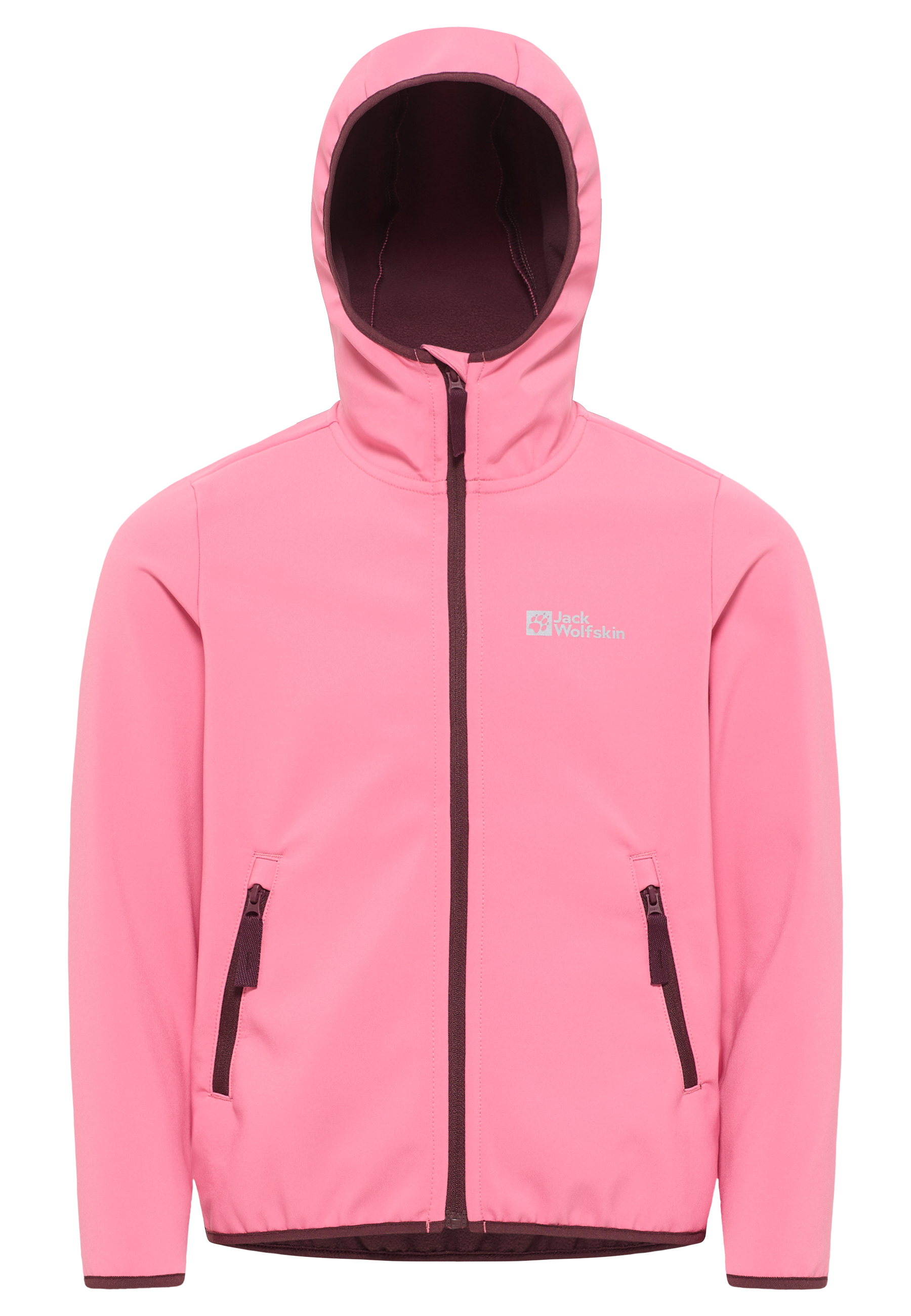 Jack Wolfskin Softshelljacke »FOURWINDS JACKET KIDS«, mit Kapuze, Winddicht, atmungsaktiv, Übergangsjacke