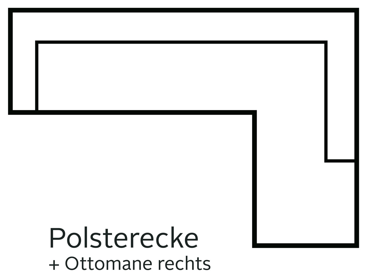 Home affaire Ecksofa »Trondheim L-Form«, mit Federkern
