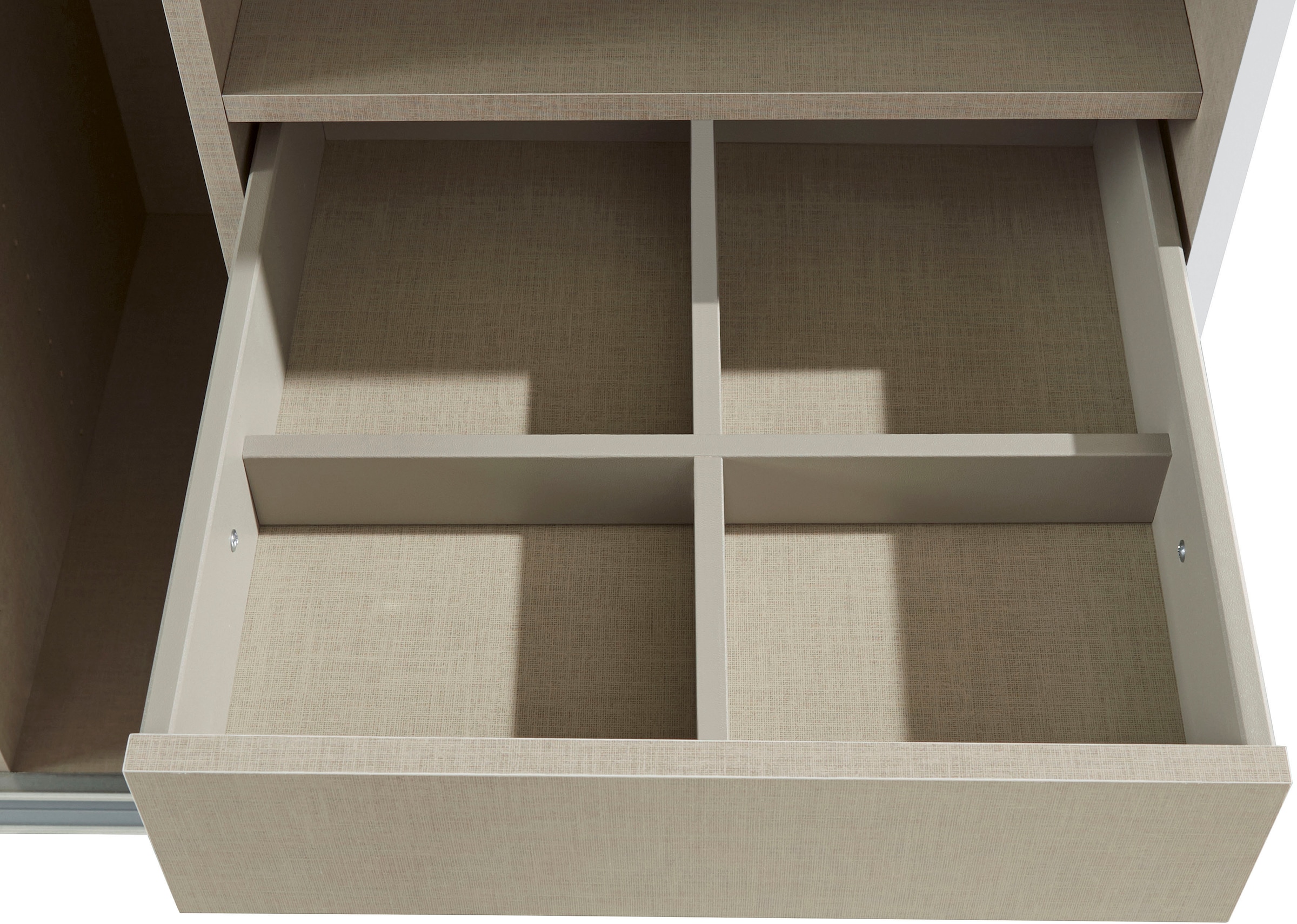 rauch Schwebetürenschrank »Kleiderschrank Schrank Garderobe TOPSELLER OTELI inkl. Inneneinteilung« Breiten 203/271/315/360 cm Höhen 210/229 cm,  mit 3 Innenschubladen sowie zusätzlichen Einlegeböden MADE IN GERMANY