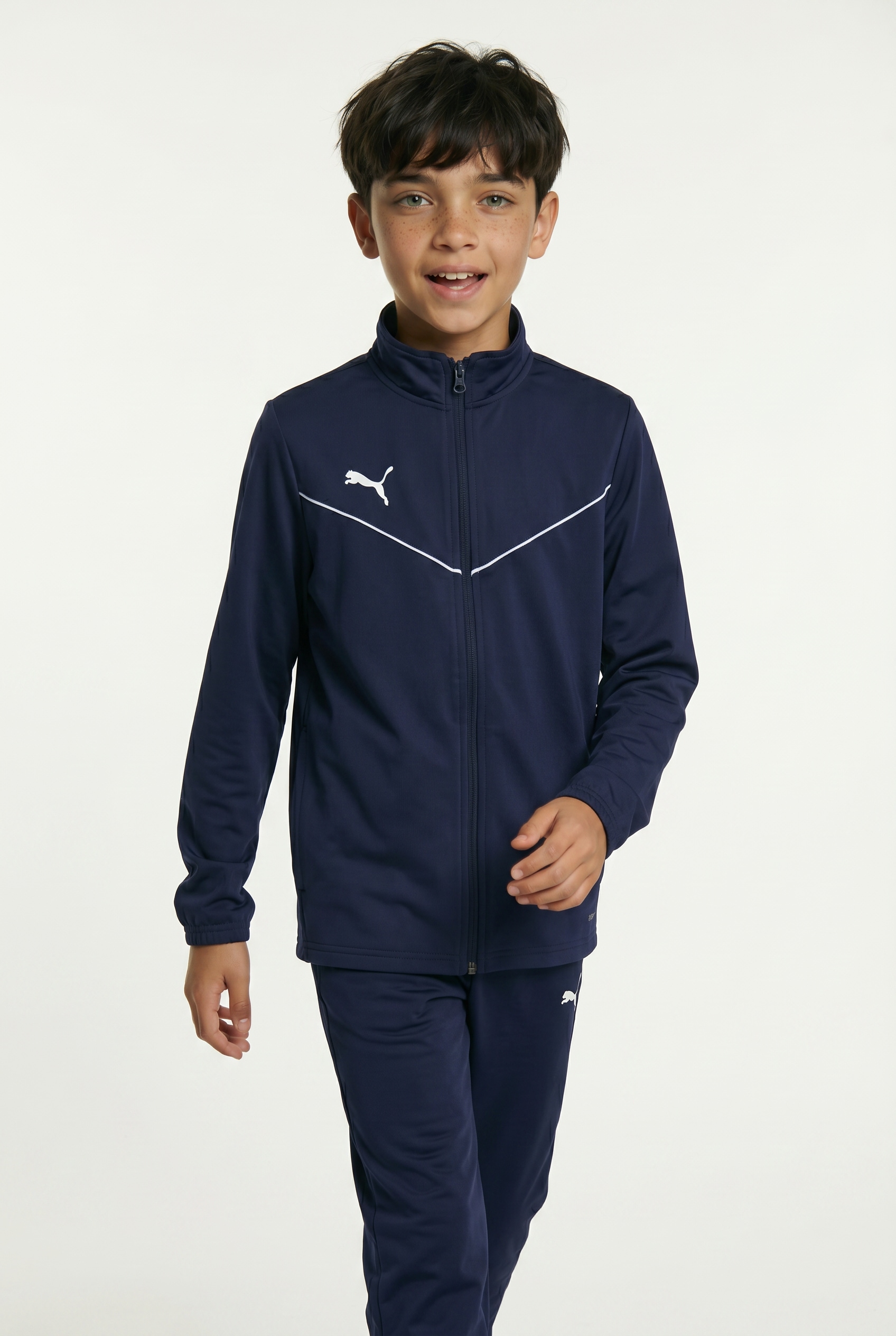 PUMA Trainingsjacke »TEAMRISE TRAINING POLY JACKET JR« ohne Kapuze für Jugendliche, mit Reißverschluss, DryCELL Technologie