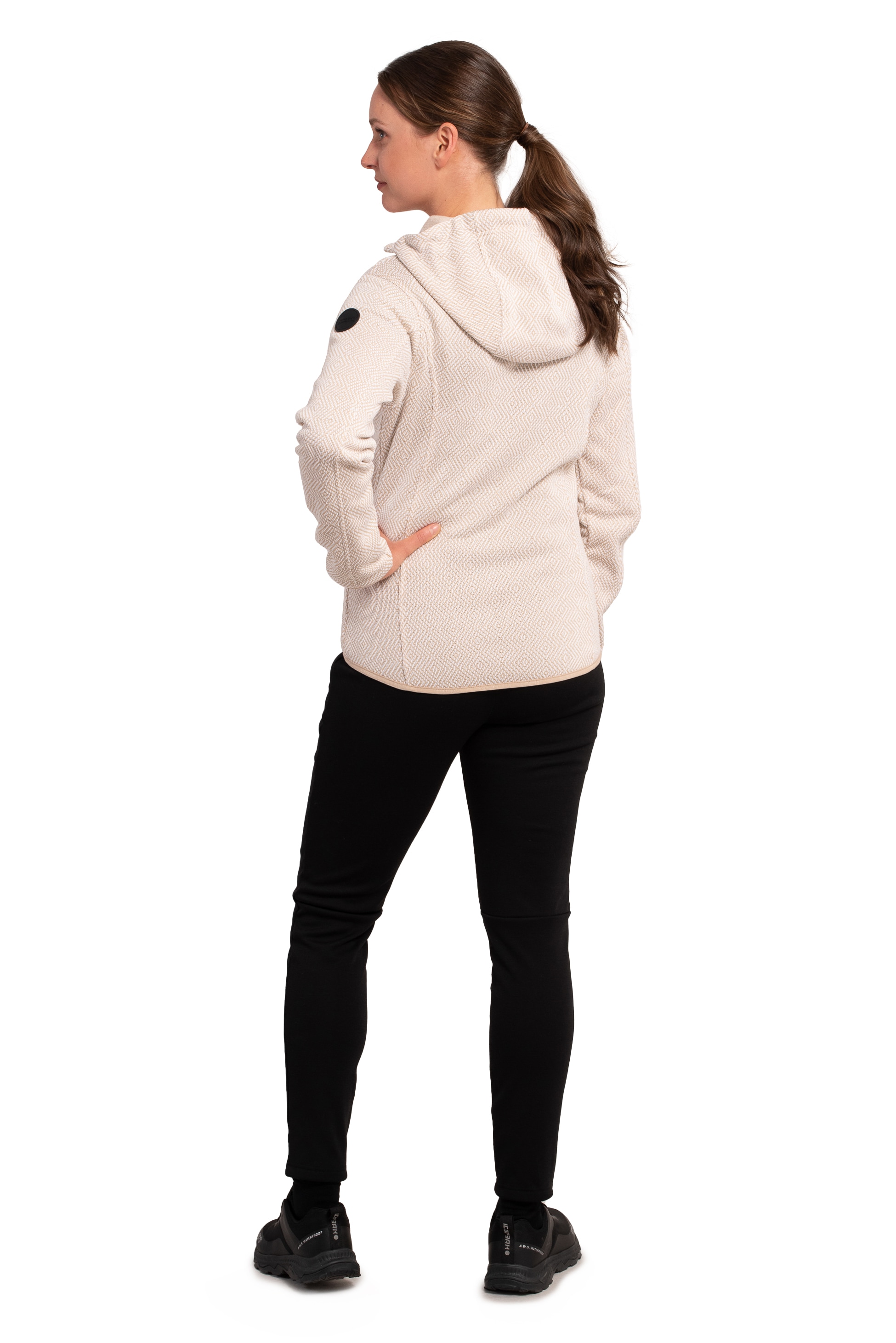 Icepeak Strickjacke »D STRICKFLEECE JACKE AUEN«, in gemusteter Optik