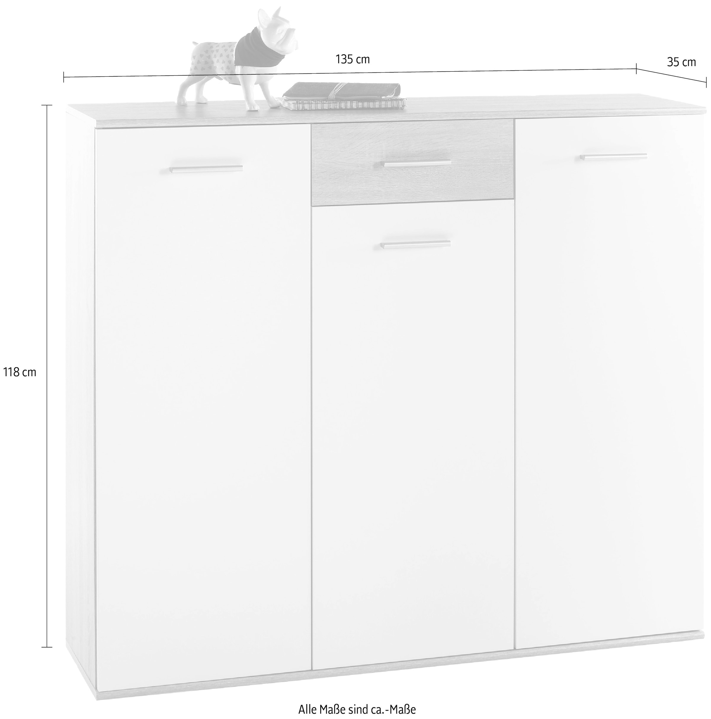 HBZ Schuhschrank »Manolo«, (1 St.), weiß, Flurschrank in 3 Ausführungen