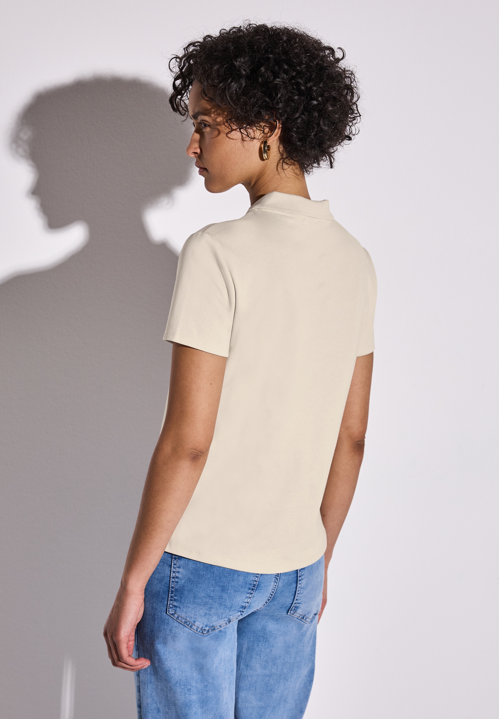 STREET ONE Poloshirt, mit Ripsstruktur