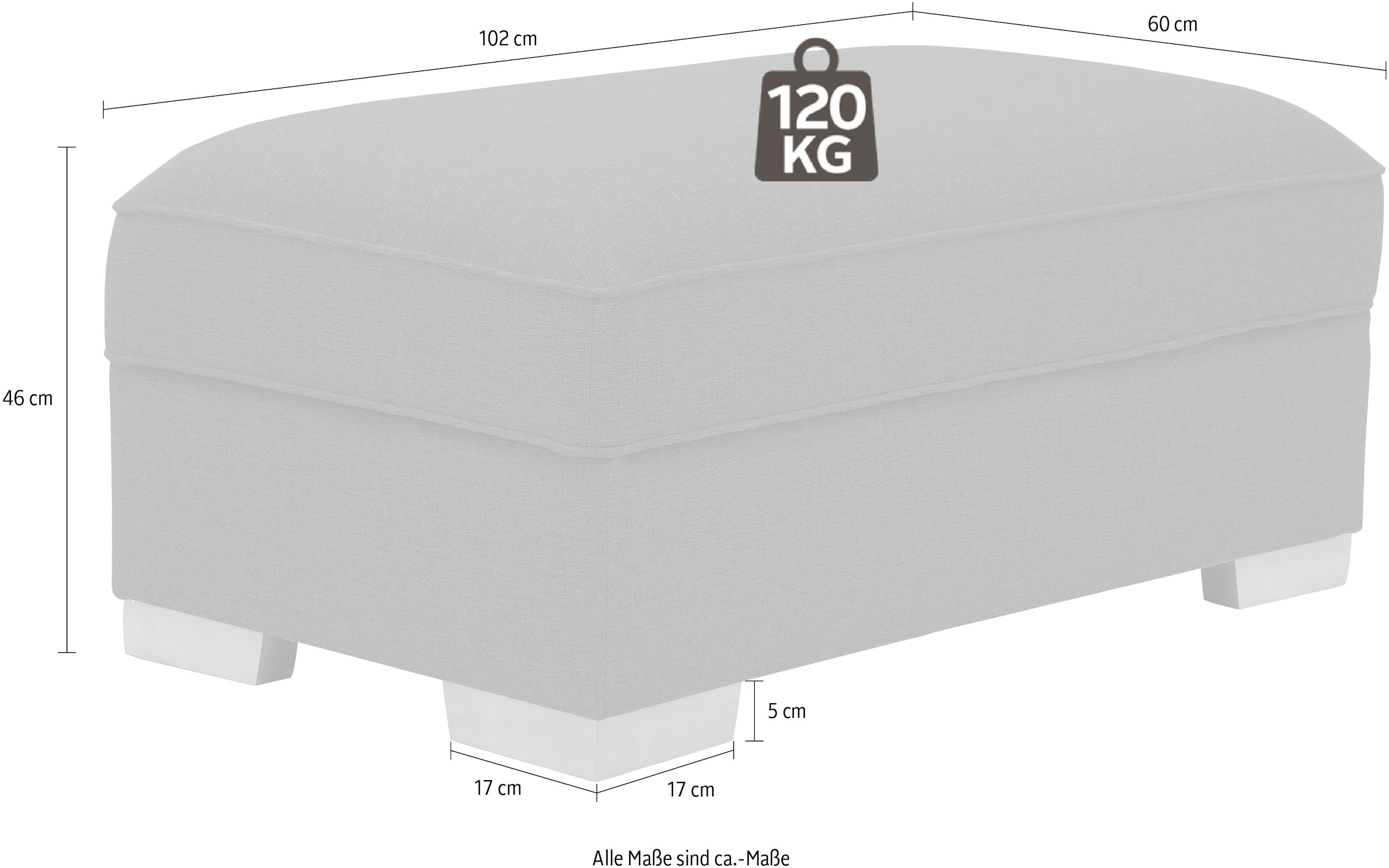 Home affaire Stauraumhocker »Savoy« incl. großem Stauraum, passend zur "Savoy"-Serie, 2 Bezugsqualitäten