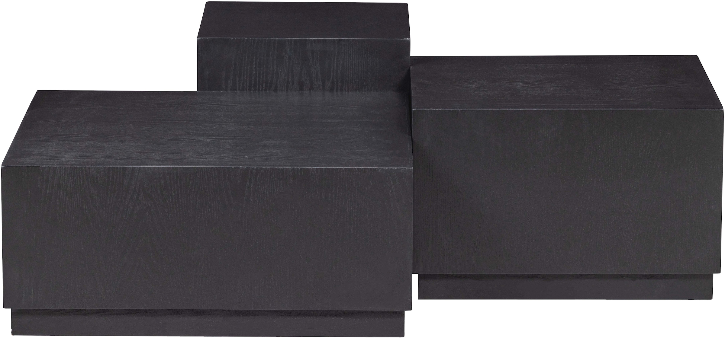 WOOOD Beistelltisch »Pim 3-tlg. aus MDF, stapelbar 40x40 / 55x55 / 70x70 cm« Drei Einheiten ineinander stapelbar, Hohlkonstruktion, schutzlackiert