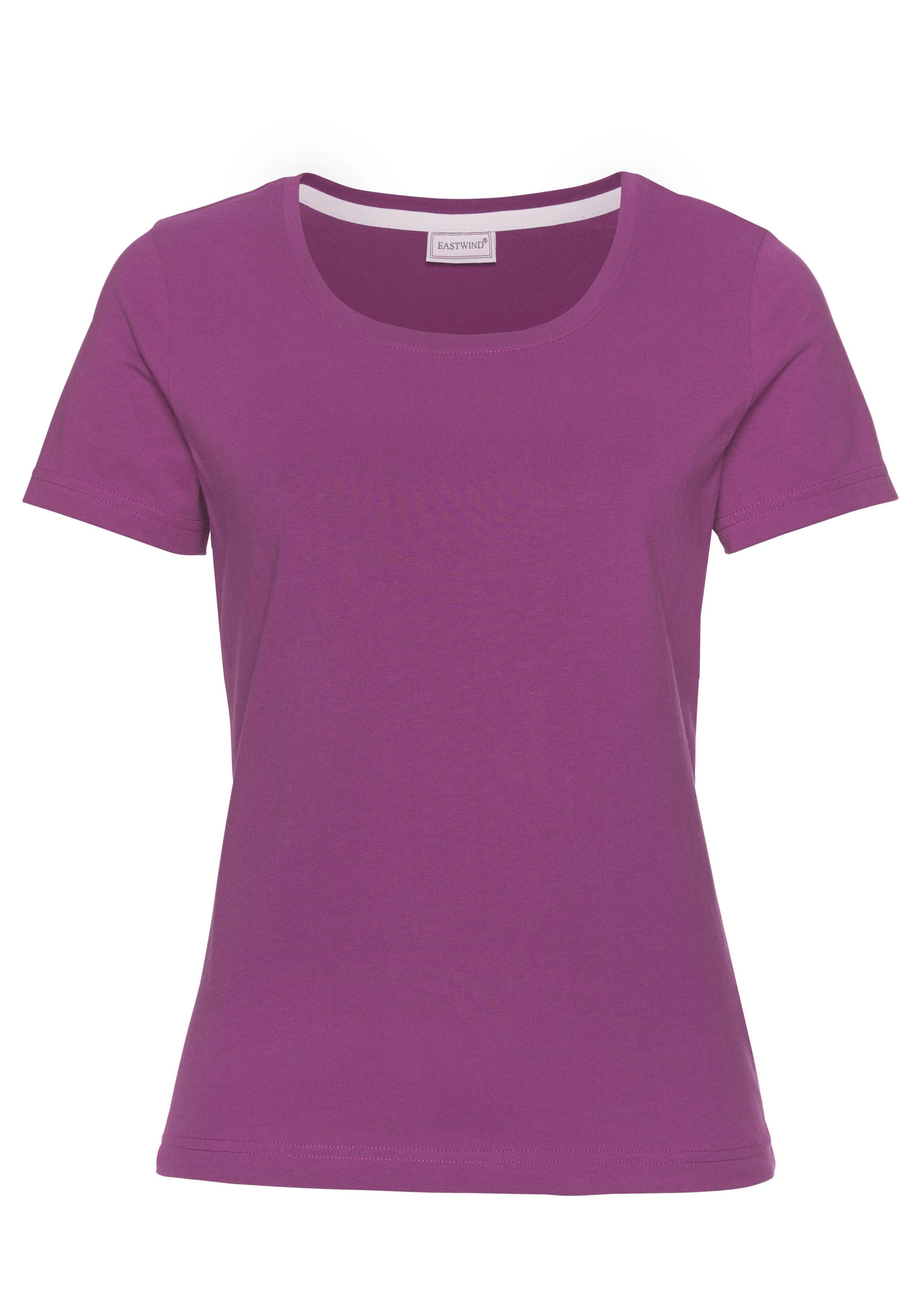 Eastwind T-Shirt, (Packung, 3 tlg., 3er-Pack), Kurzarm, hüftlang, für die Freizeit, aus Baumwolle