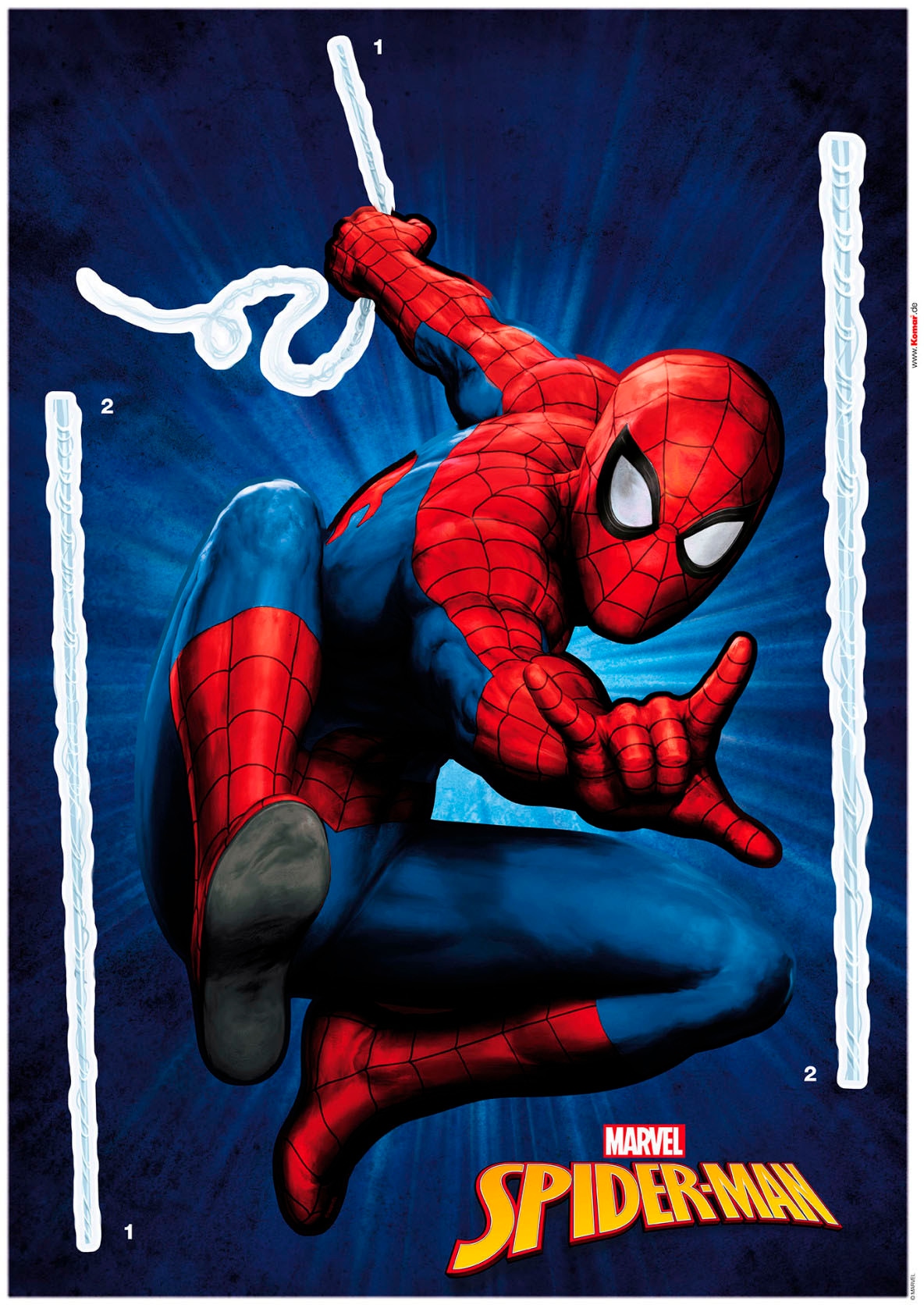 Wandtattoo »Wandtattoo - Spider-Man - Größe: 50 x 70 cm«, (3 St.), Hochwertige...