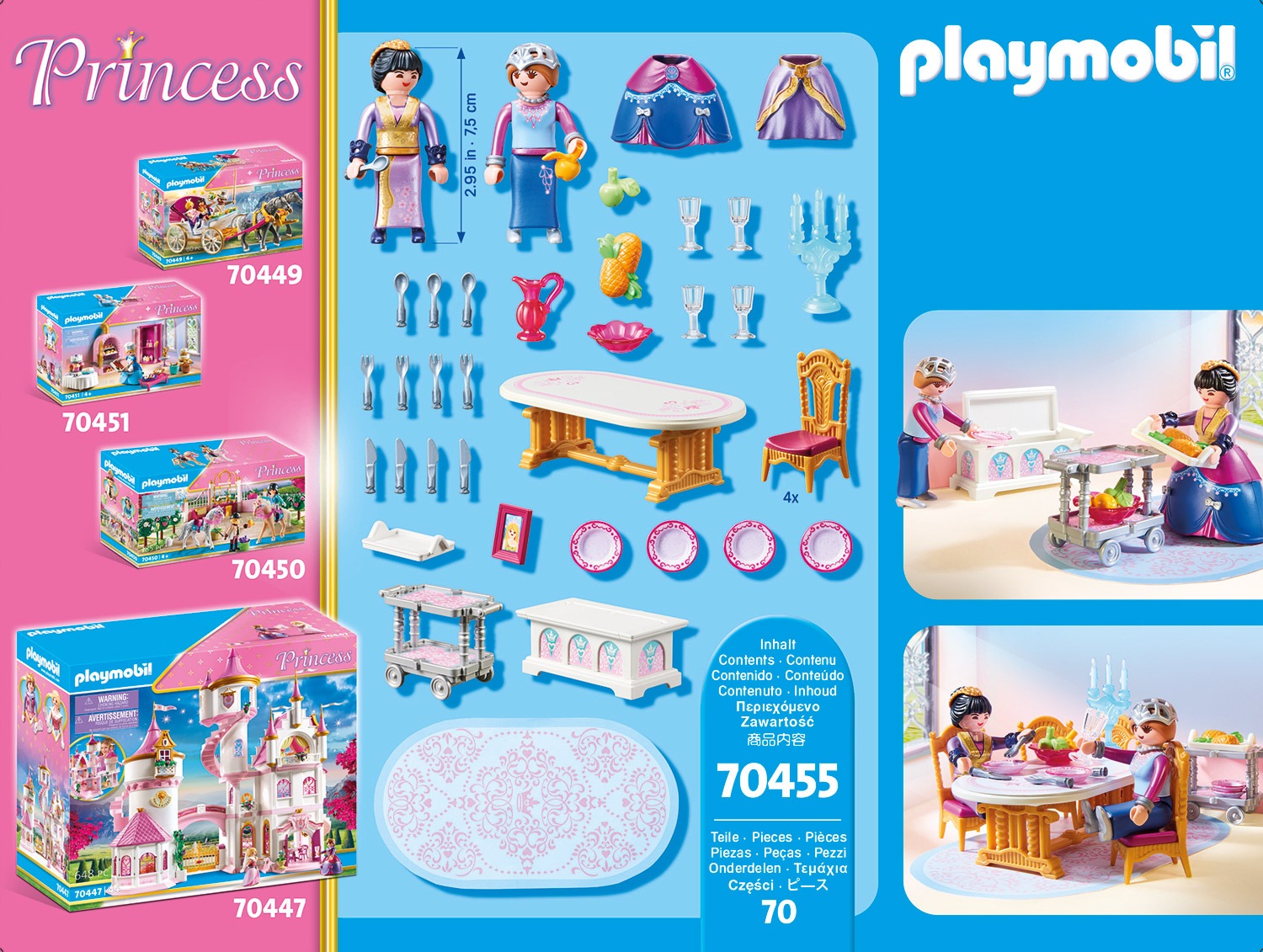 Playmobil® Konstruktions-Spielset »Speisesaal (70455), Princess«, (70 St.), Made in Germany