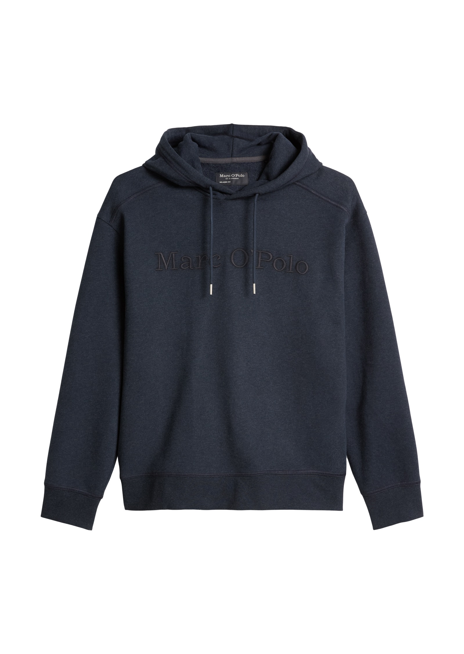 Marc O'Polo Hoodie »relaxed fit aus weicher Bio-Baumwolle«, Ton-in-Ton Stickerei auf der Brust
