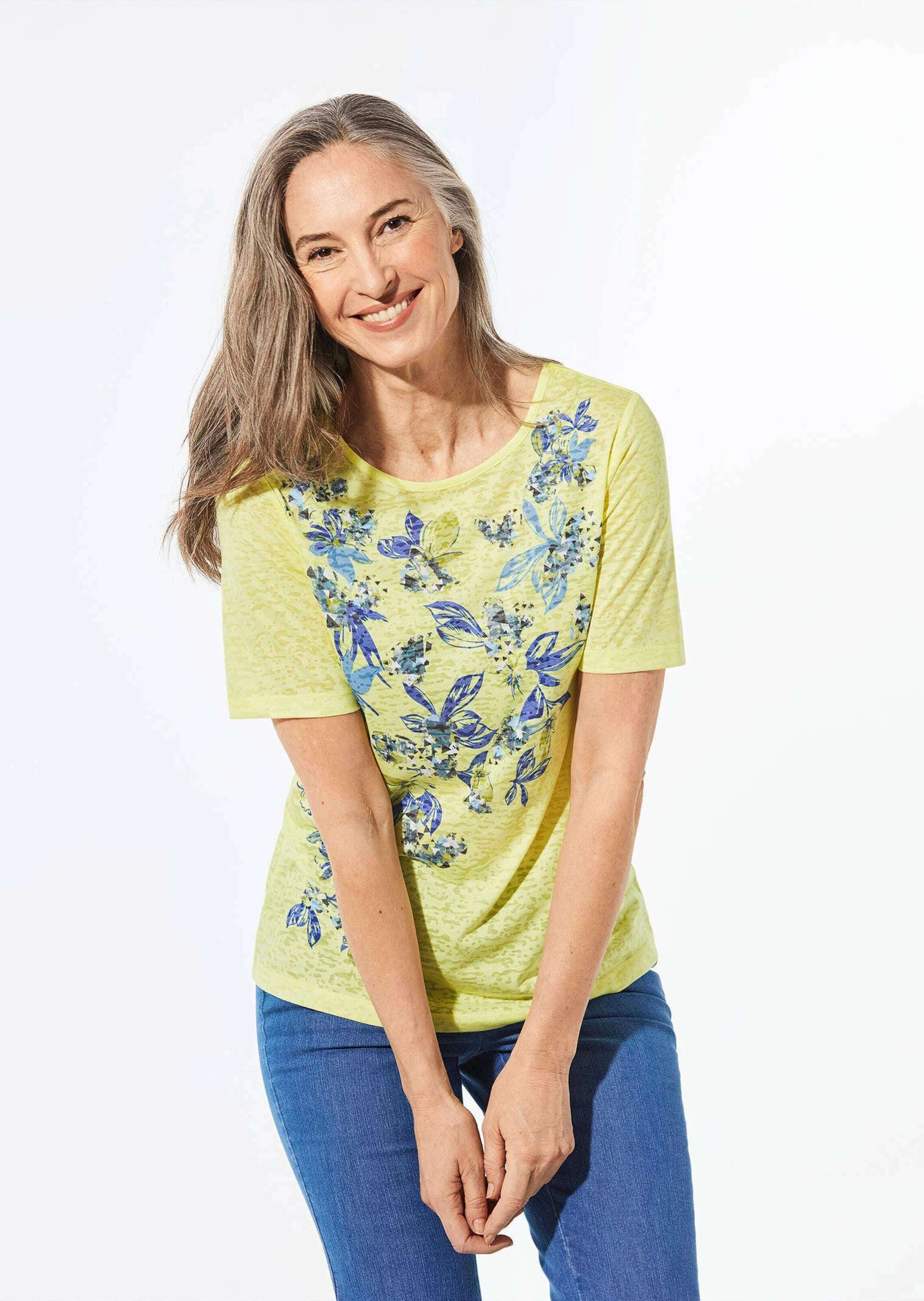 GOLDNER Kurzarmshirt »Shirt mit U-Boot-Ausschnitt«