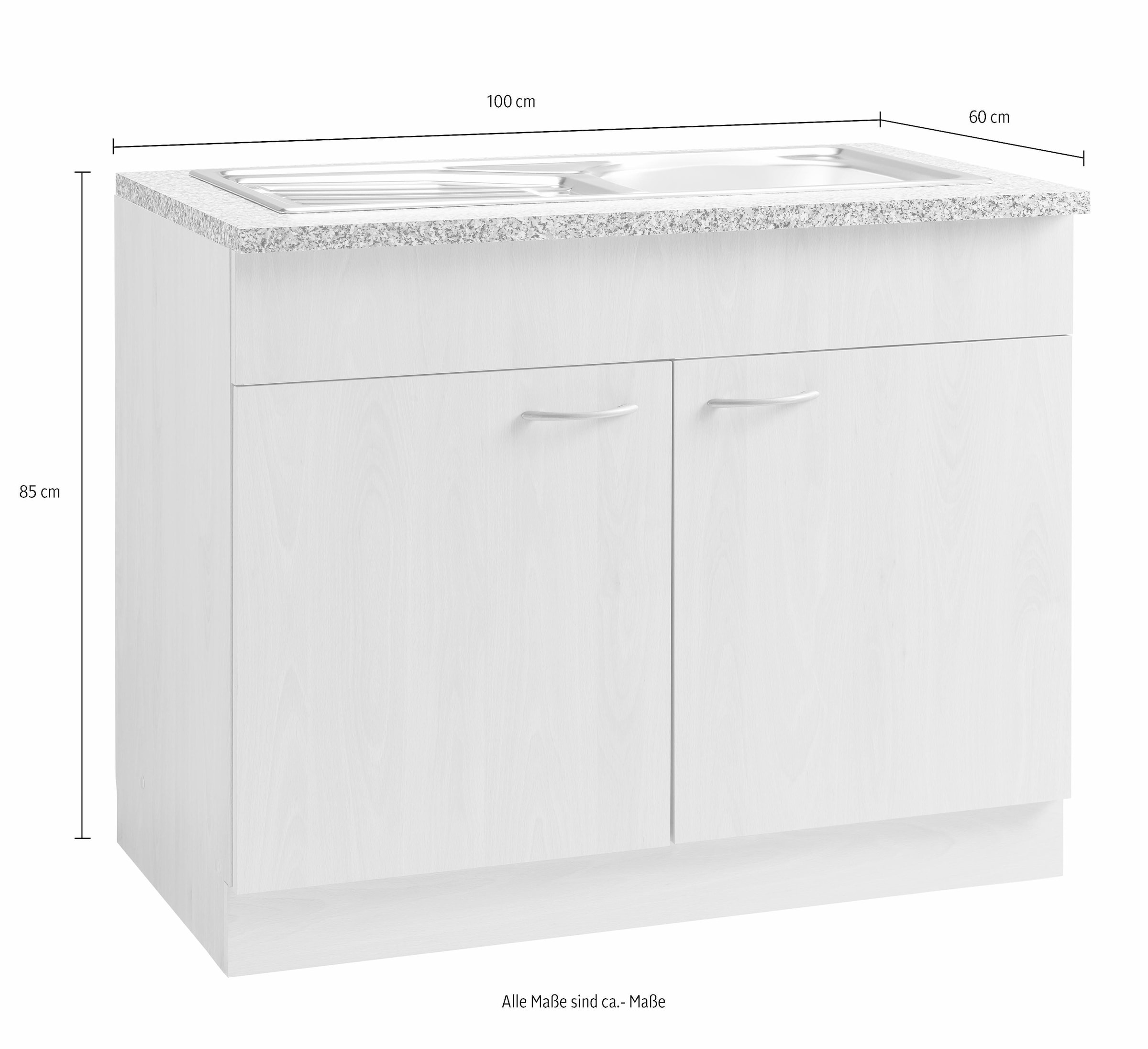 wiho Küchen Spülenschrank »Kiel«, 100 cm breit online kaufen