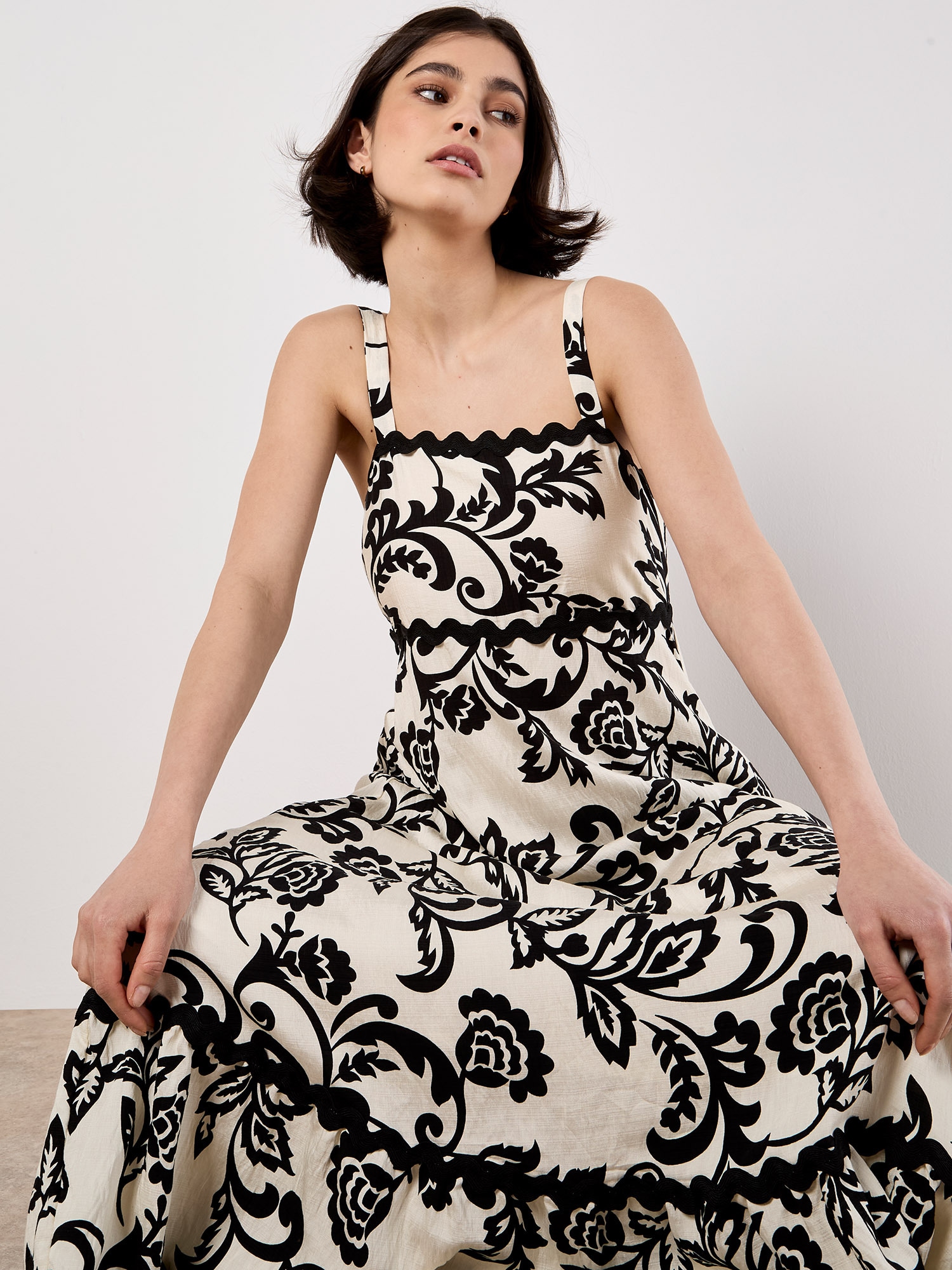 Apricot Maxikleid »Maxikleid« Bordüre