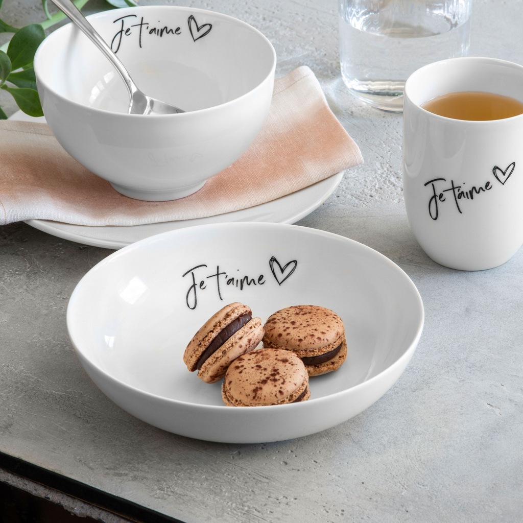Villeroy & Boch Schale »Schale Je t'aime Statement ø 18,7 cm weiß«