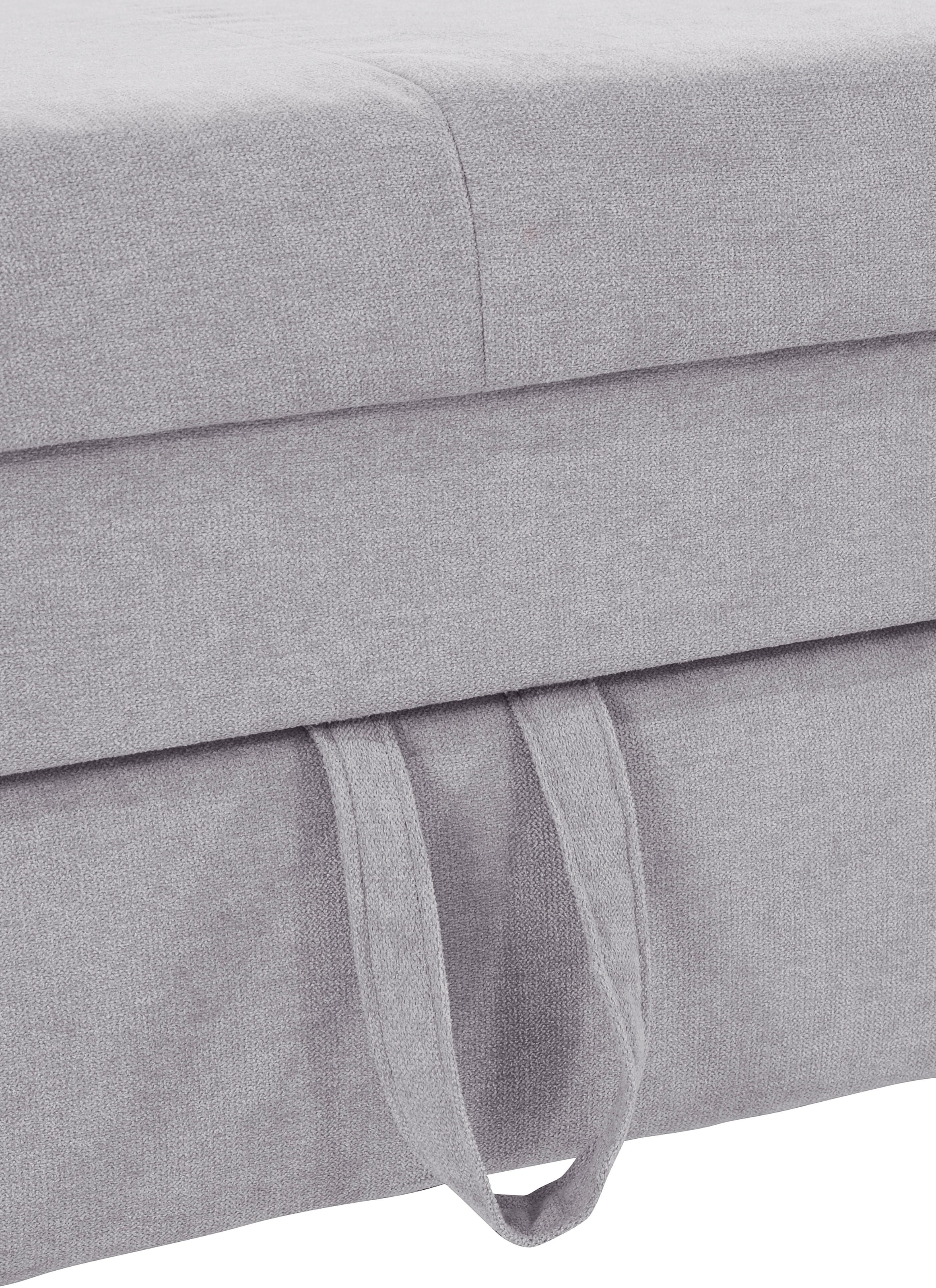 COTTA Ecksofa »Mia L-Form mit 3 Zierkissen«, wahlweise mit Bettfunktion, Bettkasten, Beleuchtung & Wireless-Charger