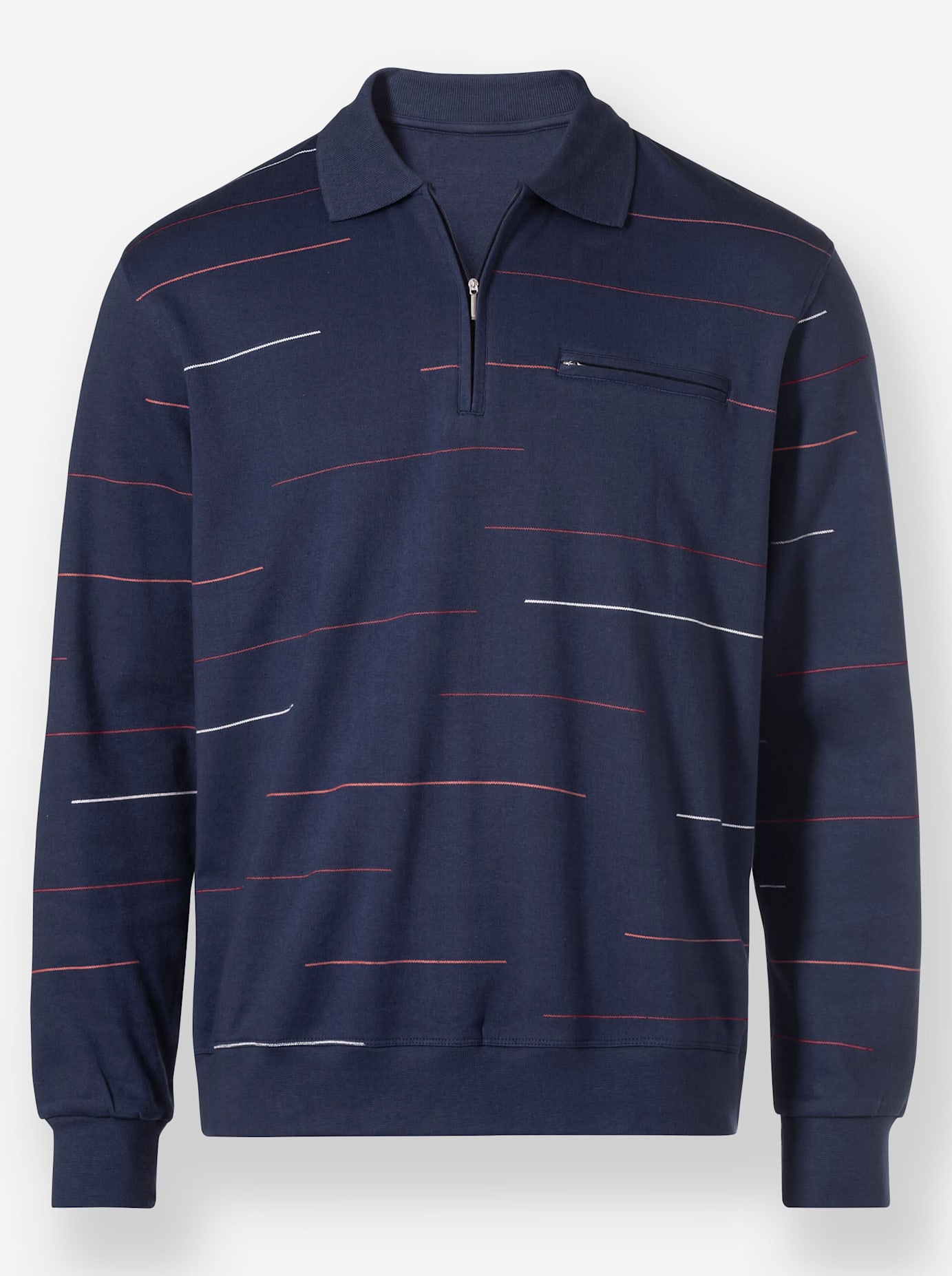 Marco Donati Langarm-Poloshirt »Sweatshirt«, (1 tlg.)