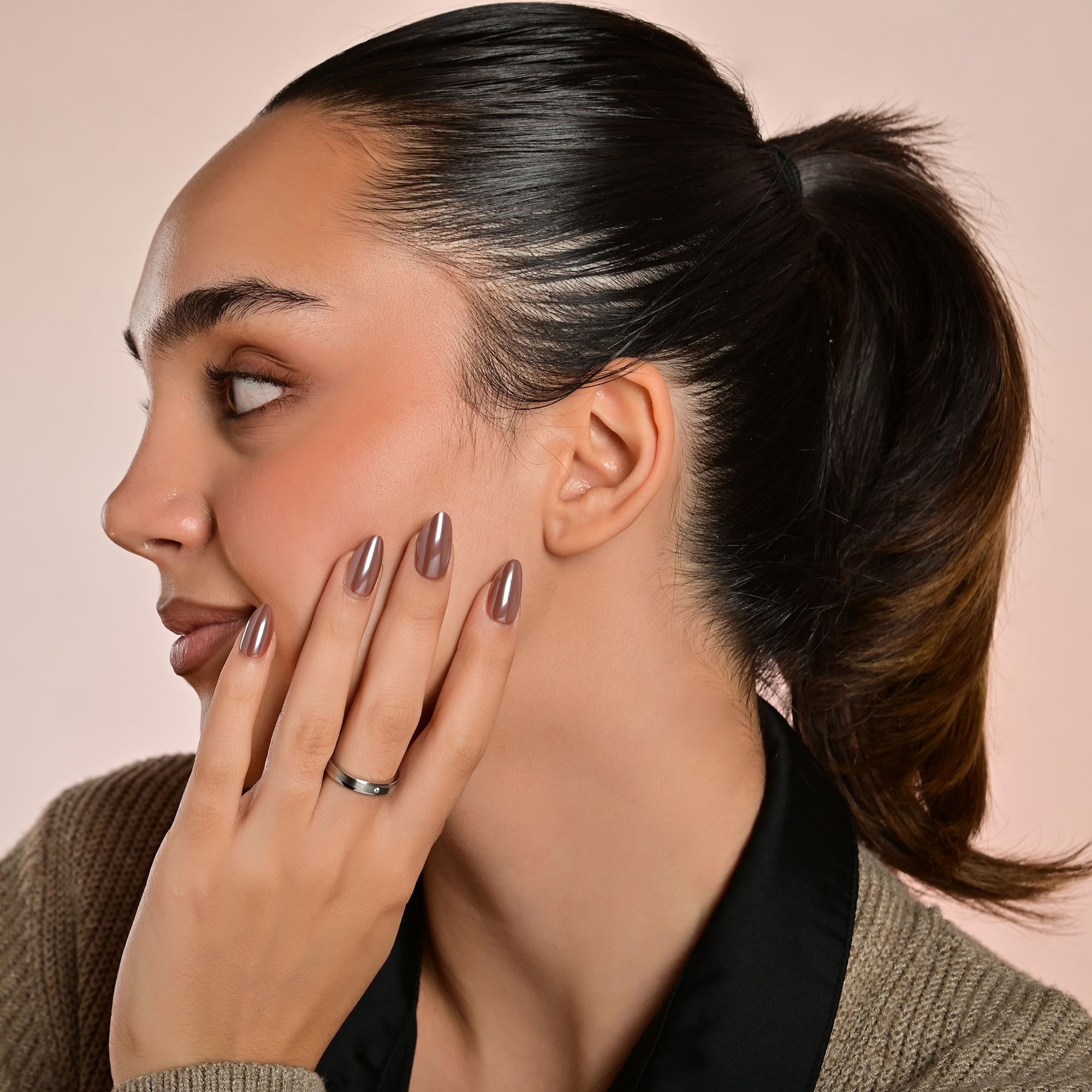 Adelia´s Fingerring »Damen Ring aus Edelstahl mit Strass Steinchen«