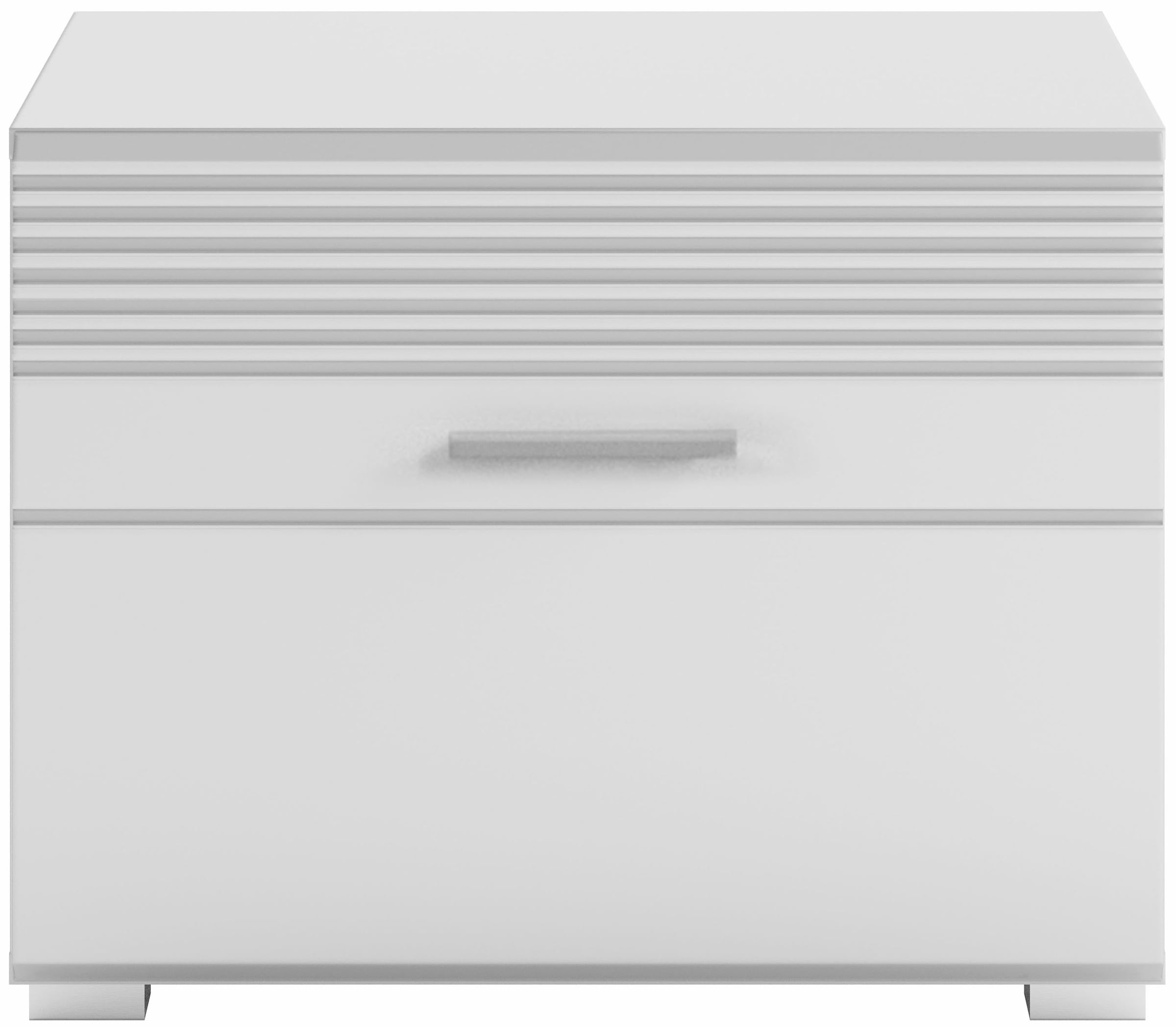 INOSIGN Garderoben-Set »Malmö, Breite 115cm, MDF Front mit Rillenfräsung, 4-teilig, best. aus:«, (4 St.), Sitzbank, Garderobenpaneel, Schuhkommode & Garderobenspiegel