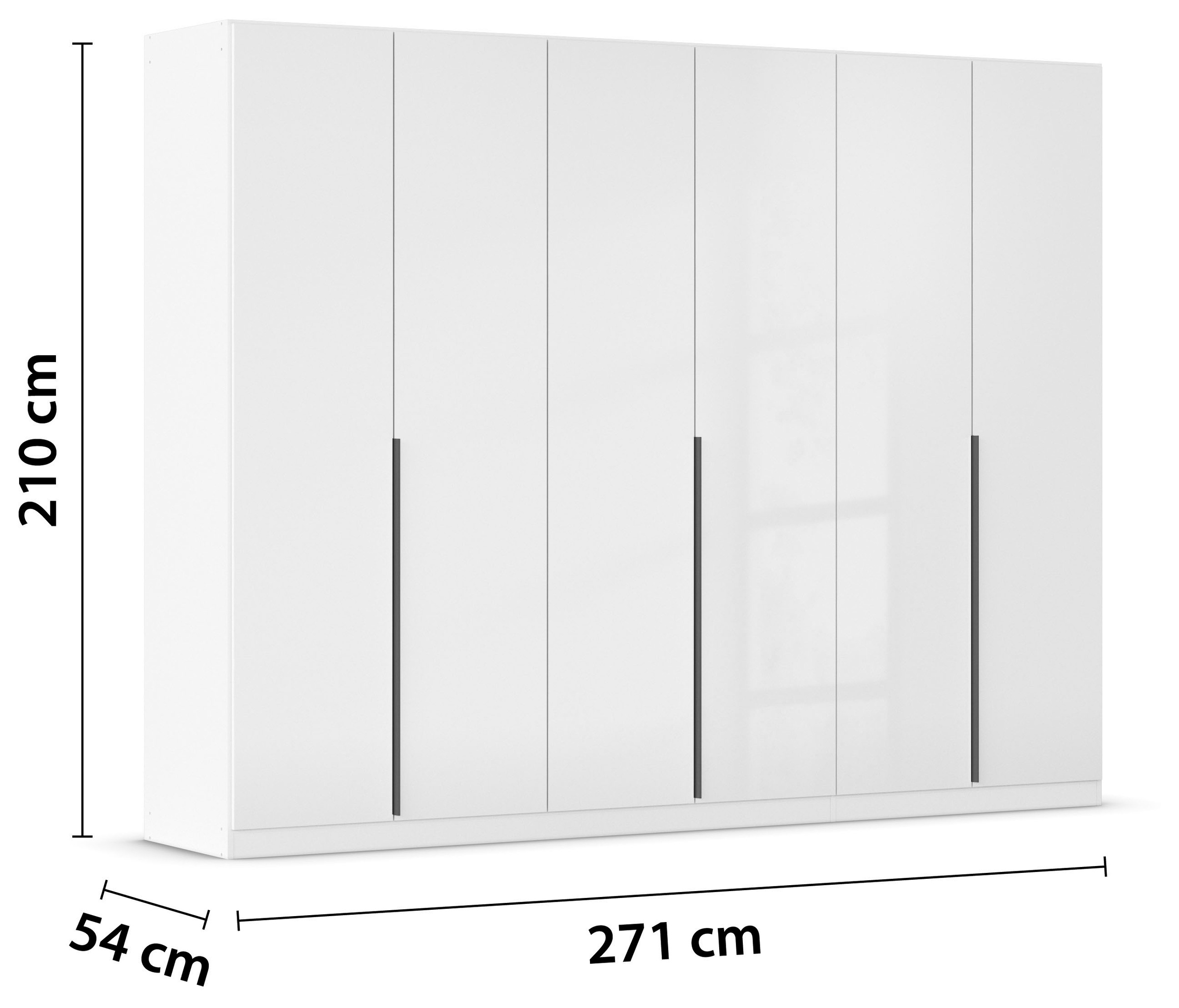 rauch Drehtürenschrank »Kleiderschrank Schrank Garderobe AGORDO TOPSELLER Schlafzimmer«, (in zwei Griff-Farben mit Dekor- oder Hochglanzfront), durchdachte Innenausstattung, in 6 Breiten und 2 Höhen MADE IN GERMANY