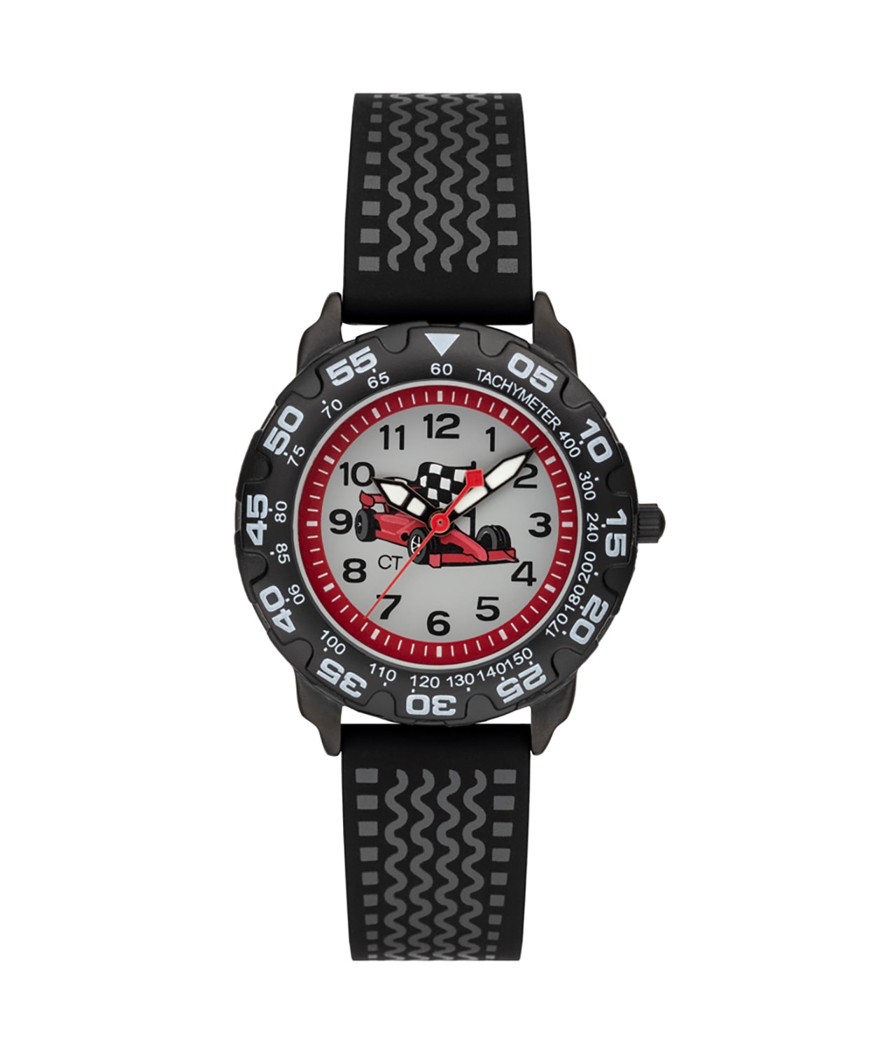 Cool Time Quarzuhr »The Cool Black Racer« Armbanduhr, Silikonarmband, Kinderuhr, Junge, analog