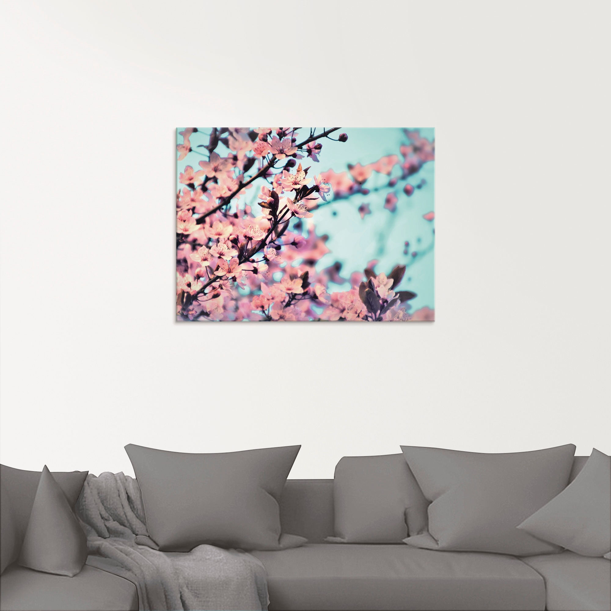 Artland Glasbild »Kirschblüten Romantik«, Blumen, (1 St.), in verschiedenen Größen