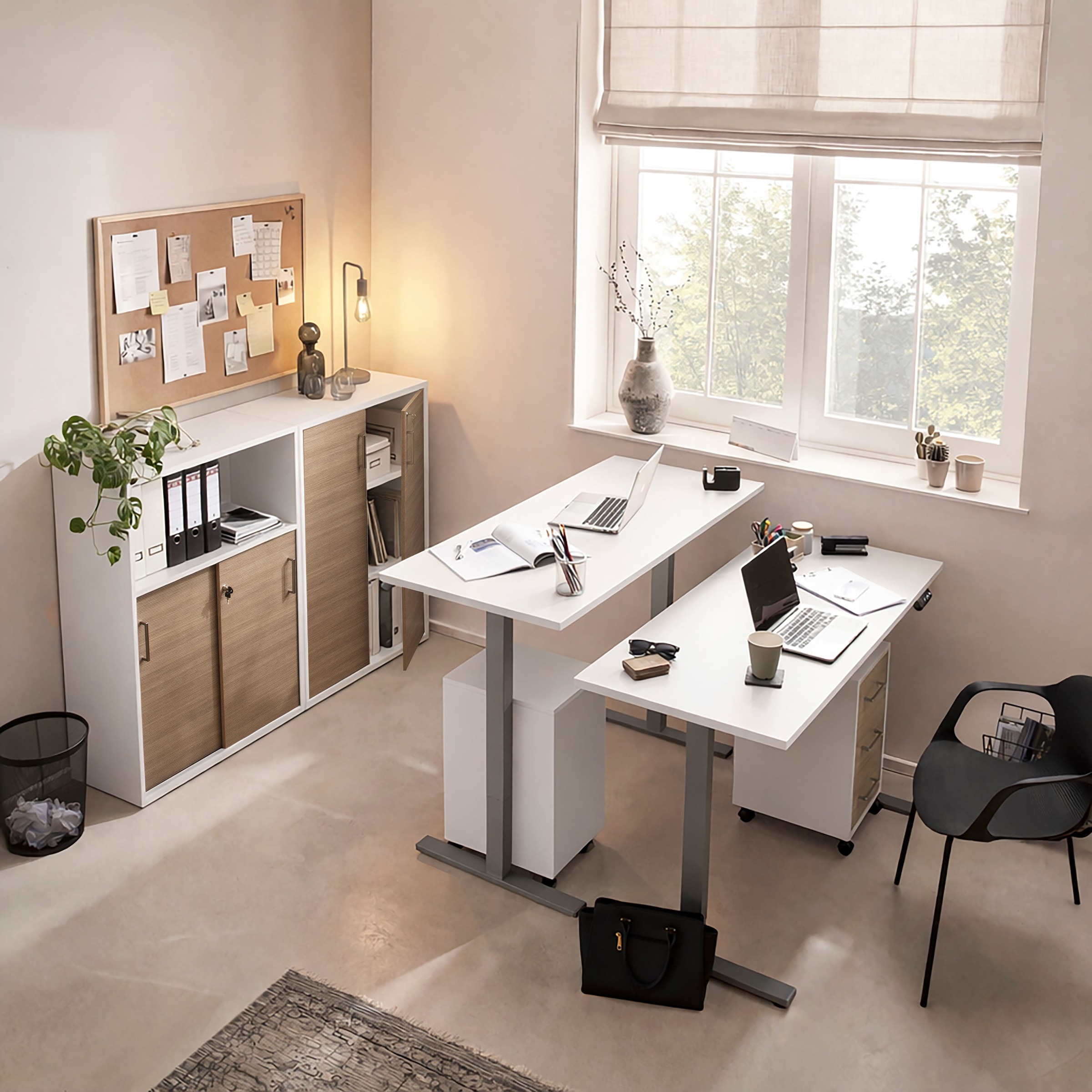 Schildmeyer Aktenschrank »METZ, 2 Türen in Canello, Höhe 113,4 cm, 6 Fächer, MADE IN GERMANY« 1 Stk. tlg. Fronten in Canello,  MADE IN GERMANY