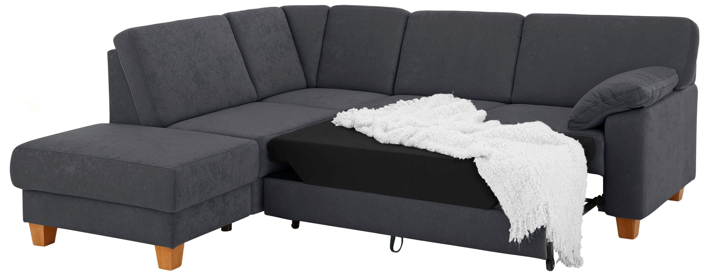 Home affaire Ecksofa »Belfort L-Form«, mit Federkern, wahlweise mit Bettfunktion und Stauraum
