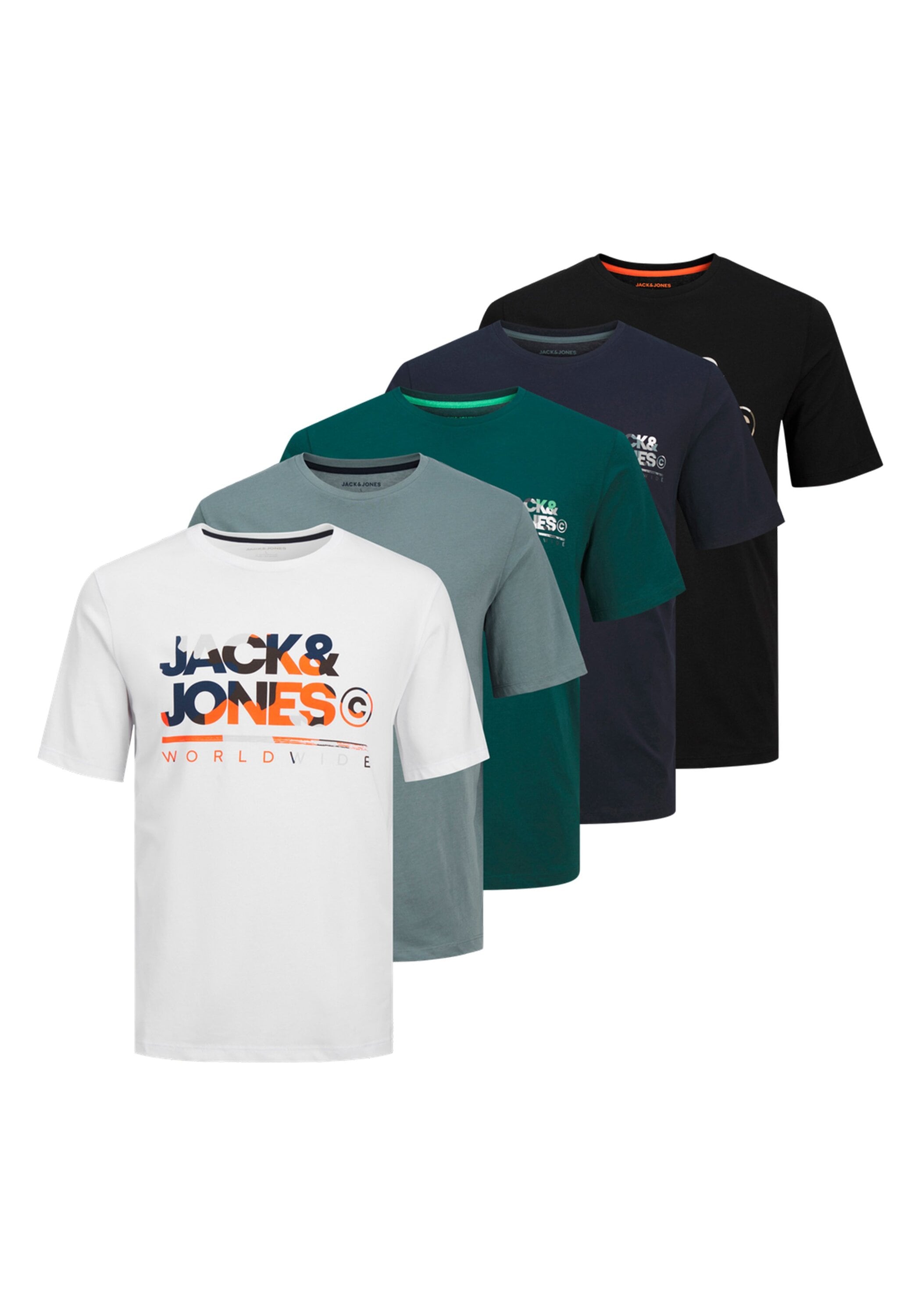 Jack & Jones T-Shirt »T-Shirt JJLUKE TEE 5PK 5er Pack«