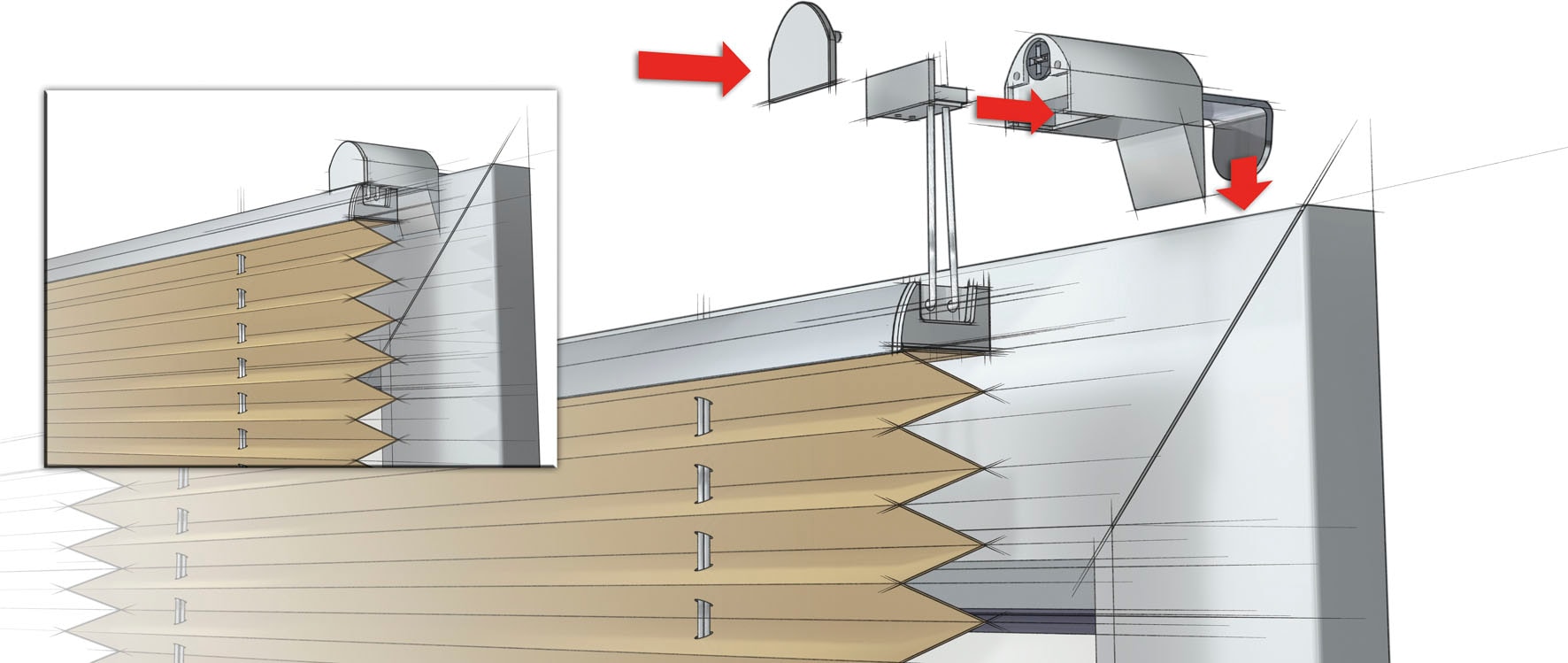 GARDINIA Plissee »Easyfix Thermo-Plissee mit verdunkelnd, ohne OTTO verspannt, im energiesparend, 2 abdunkelnd Energiesparend«, energiesparend, Bedienschienen mit Bohren, Thermobeschichtung Online-Shop