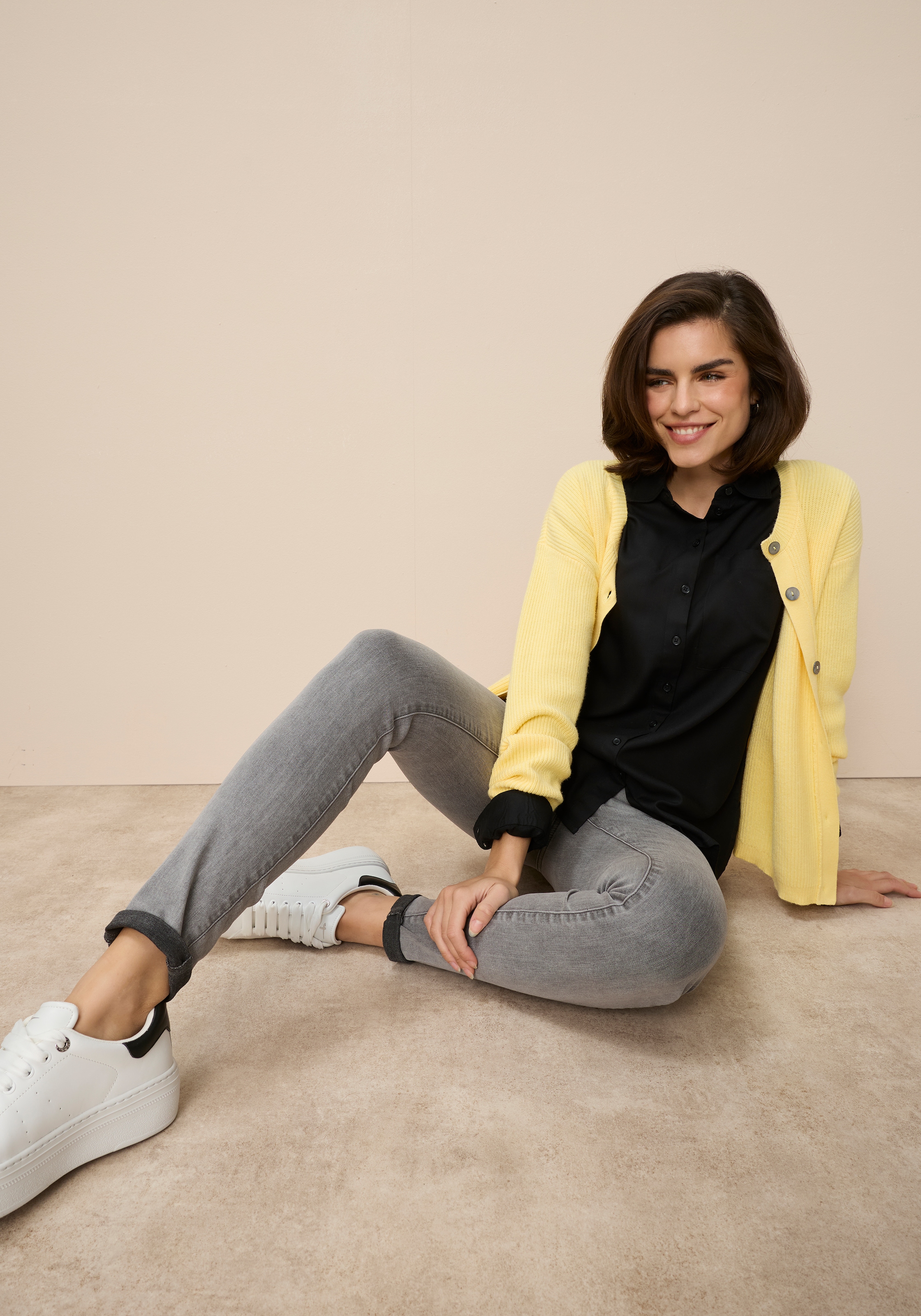 Tamaris Hemdbluse im Oversize-Look mit Taschen