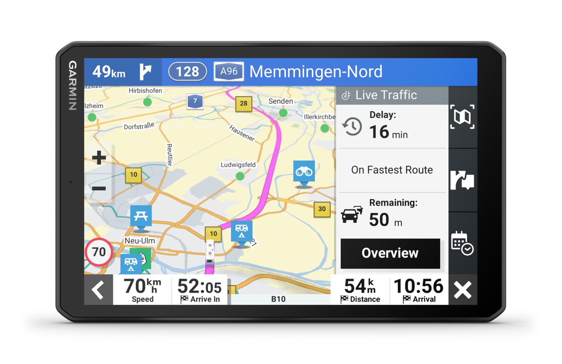 Garmin Navigationsgerät »Camper 895 MT-D EU«, (Europa (45 Länder) Karten-Updates), Bluetooth
