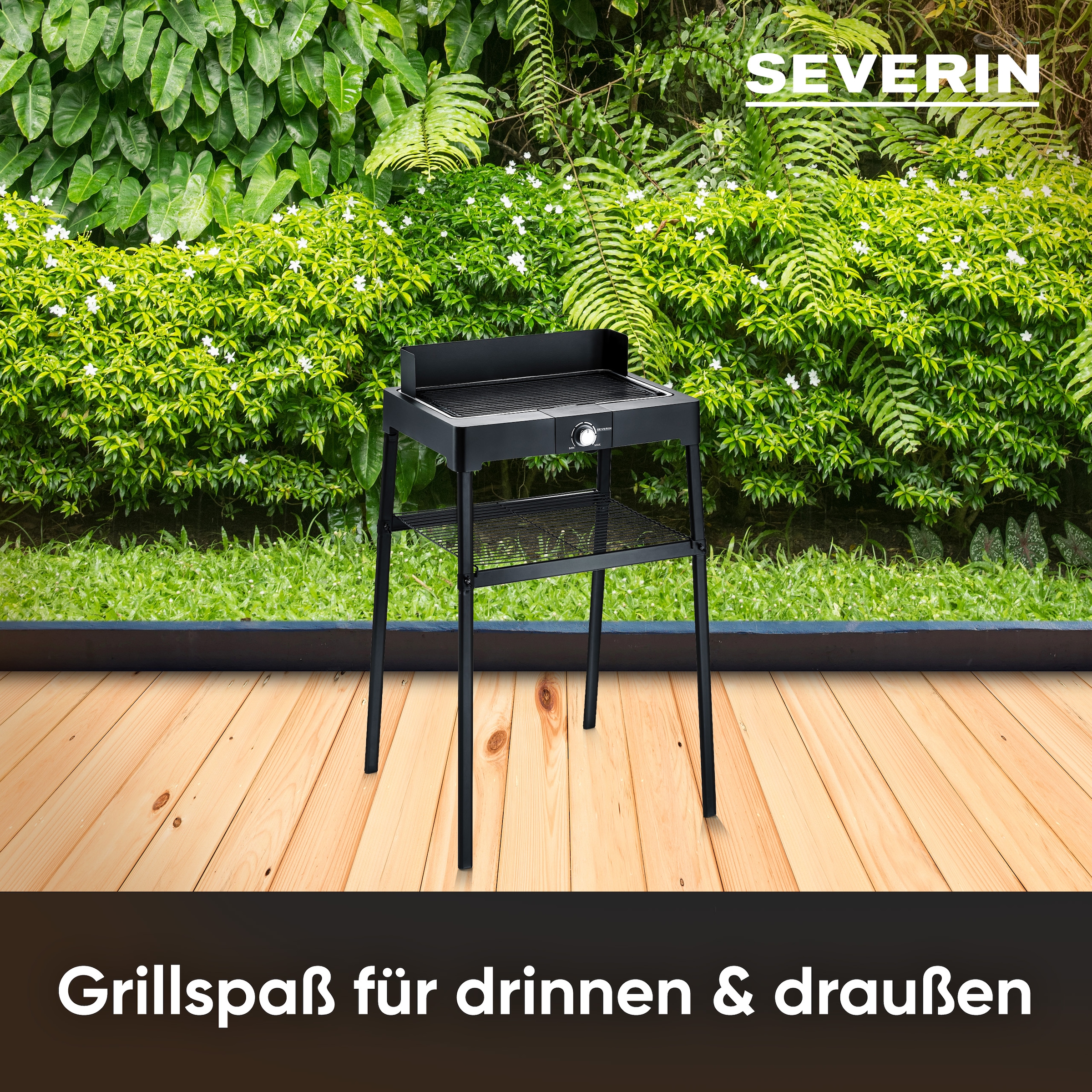 Severin Standgrill »PG 8568«, 2200 W, Elektrogrill mit Grillplatte, als Stand- oder Tischgrill nutzbar