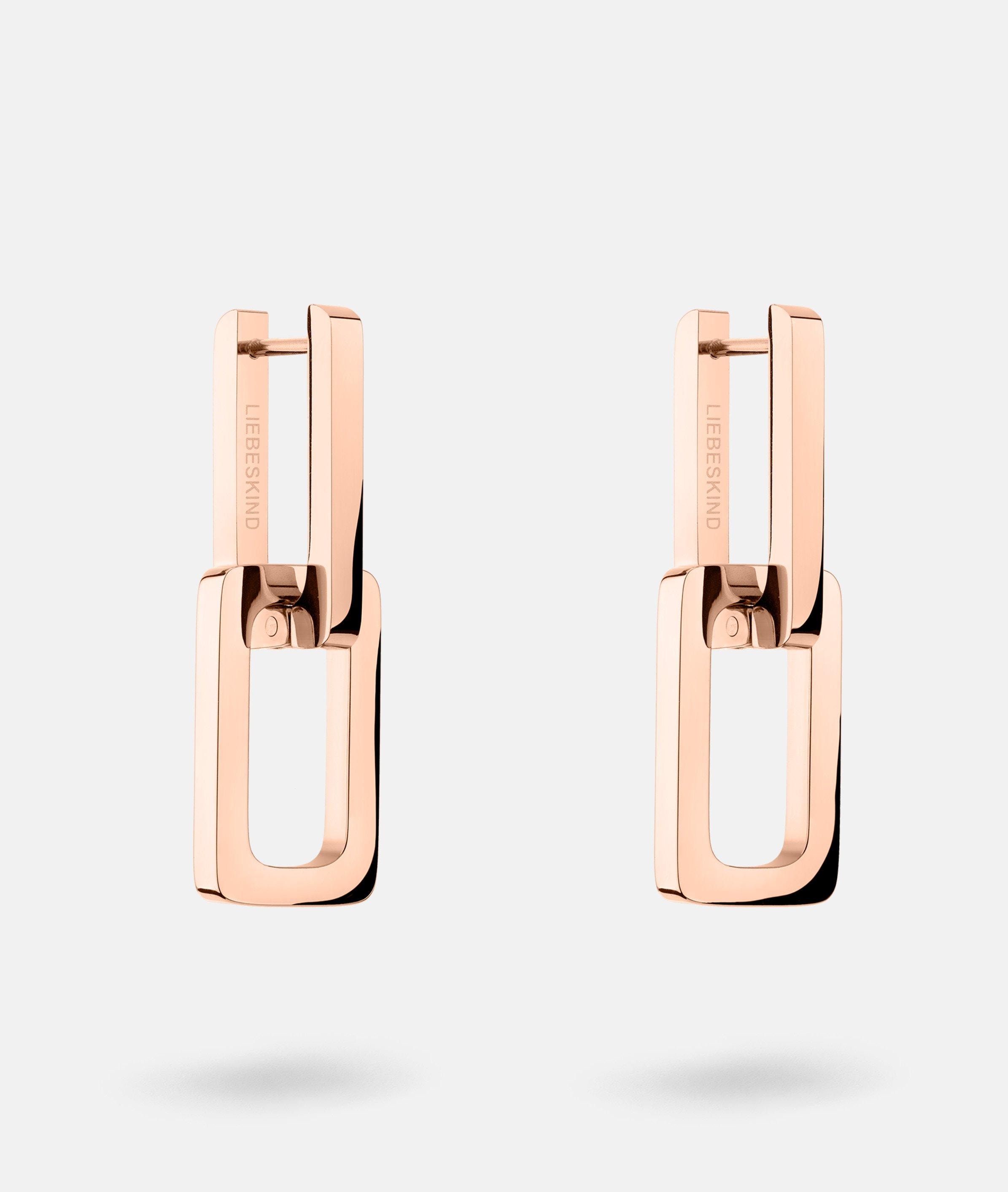 Liebeskind Berlin Paar Creolen »Schmuck Geschenk Edelstahl Ohrringe The Mini Link« Einhänger abnehmbar