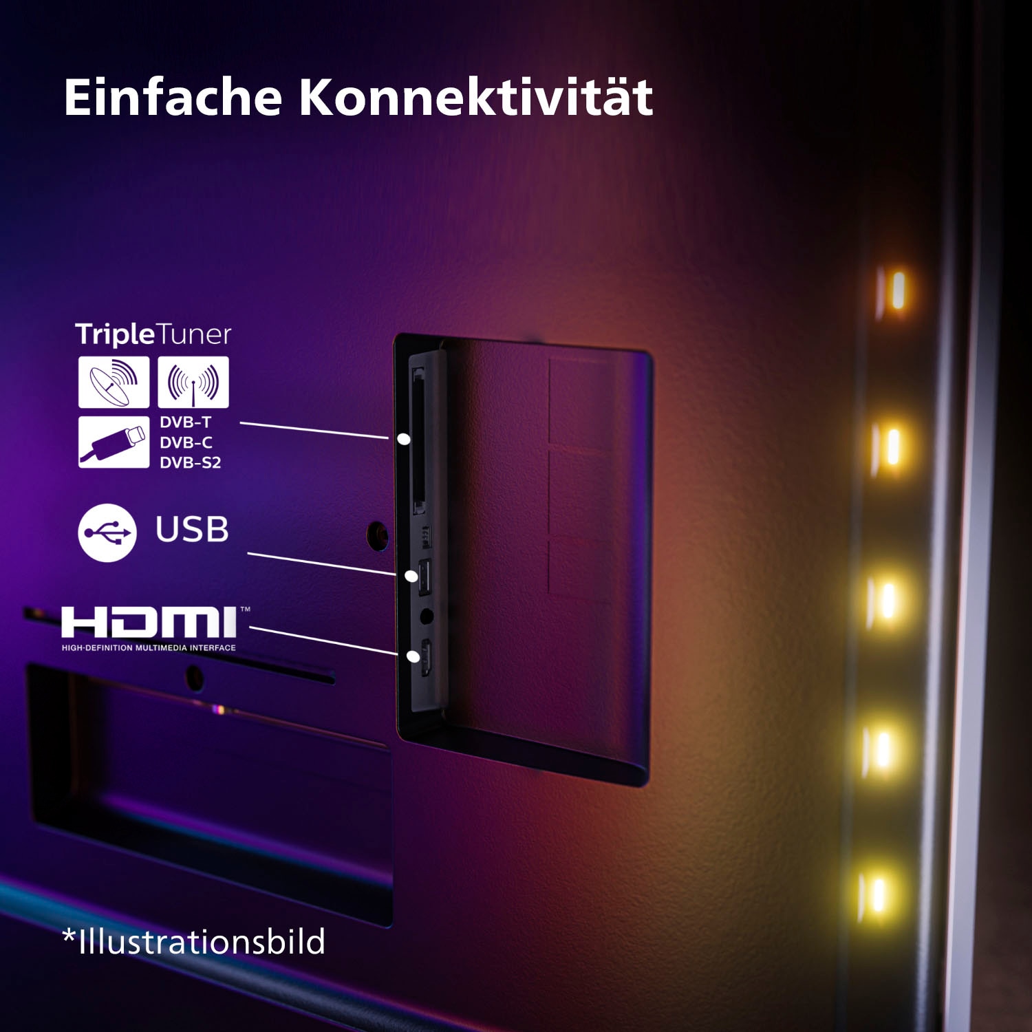 Philips LED-Fernseher »65PUS8349/12«, 4K Ultra HD, Smart-TV, WLAN, Dolby Atmos Sound, Ambilight (3-seitig)